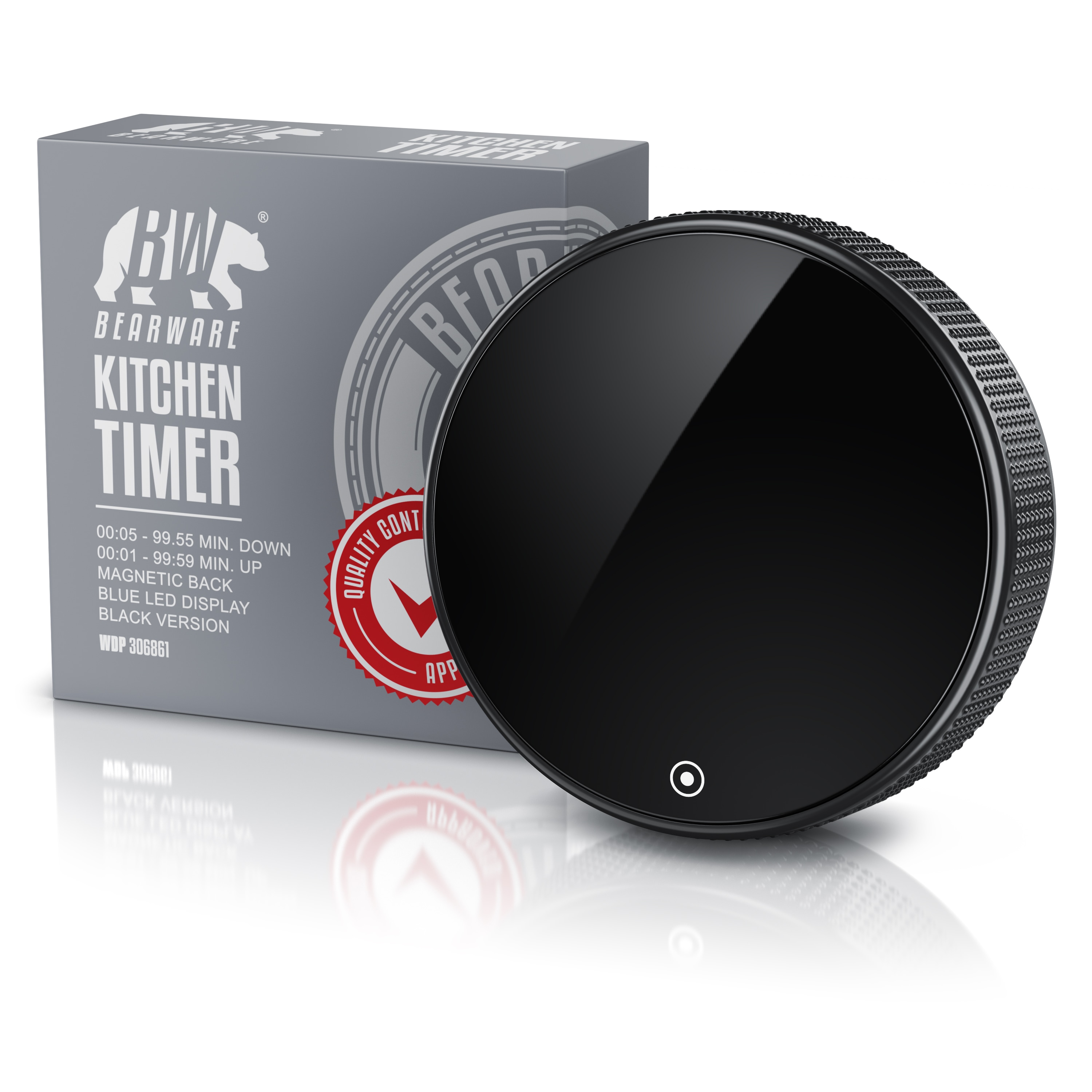 Großer LCD-Küchentimer Mit Lautem Alarm – Count-up/down Von 1 Sekunde Bis 24 Stunden, Magnetrückseite, Ständer & Aufhängehaken, Speicherfunktion – Zum Kochen, Sport & Aufgabenmanagement, Schwarz