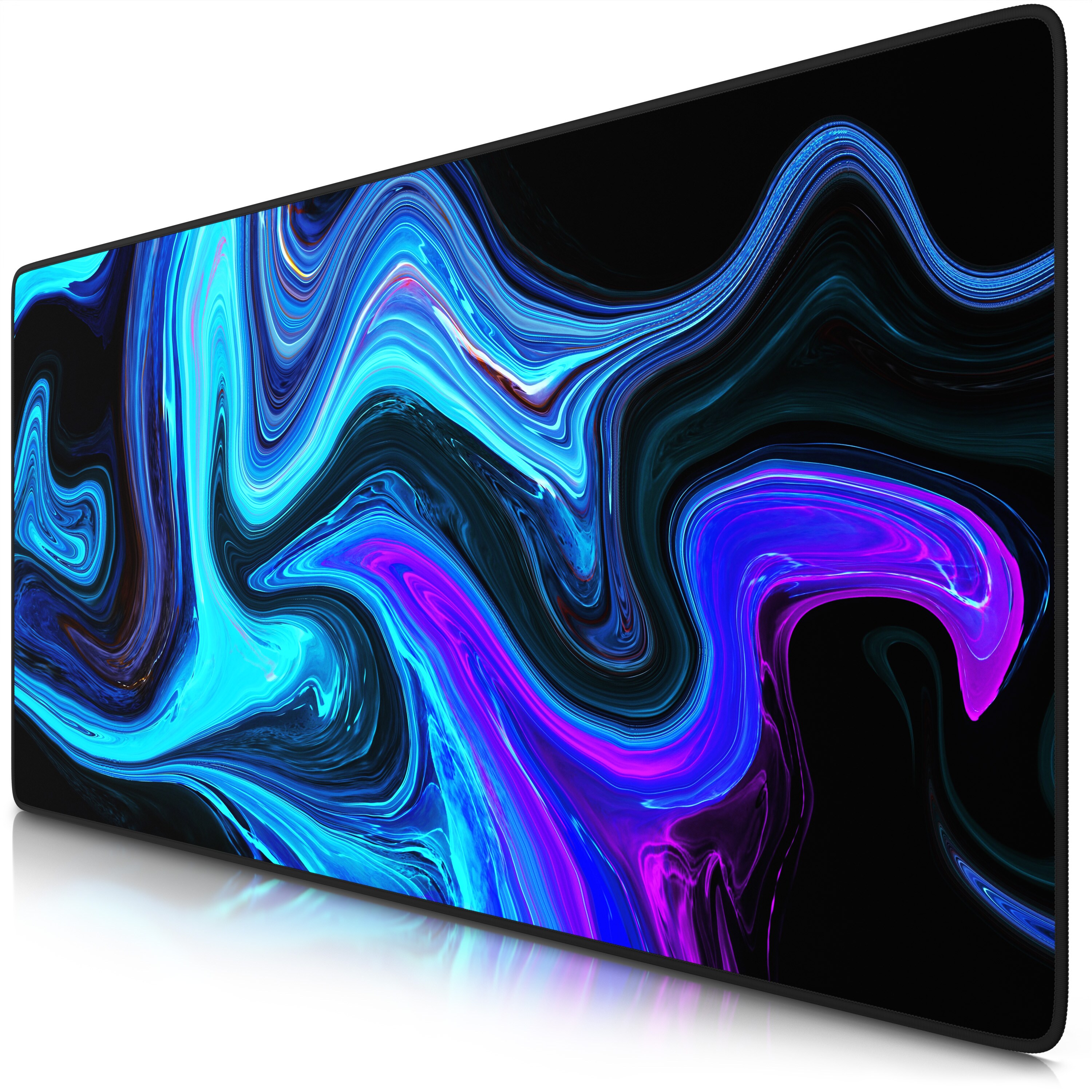 Titanwolf Gaming Mauspad XXL Speed Gaming Mousepad 900x400 mm, Deskpad, rutschfest & abwaschbare R&uuml;ckseite, f&uuml;r Speed & Pr&auml;zision, Blue Liquid - Bild 1