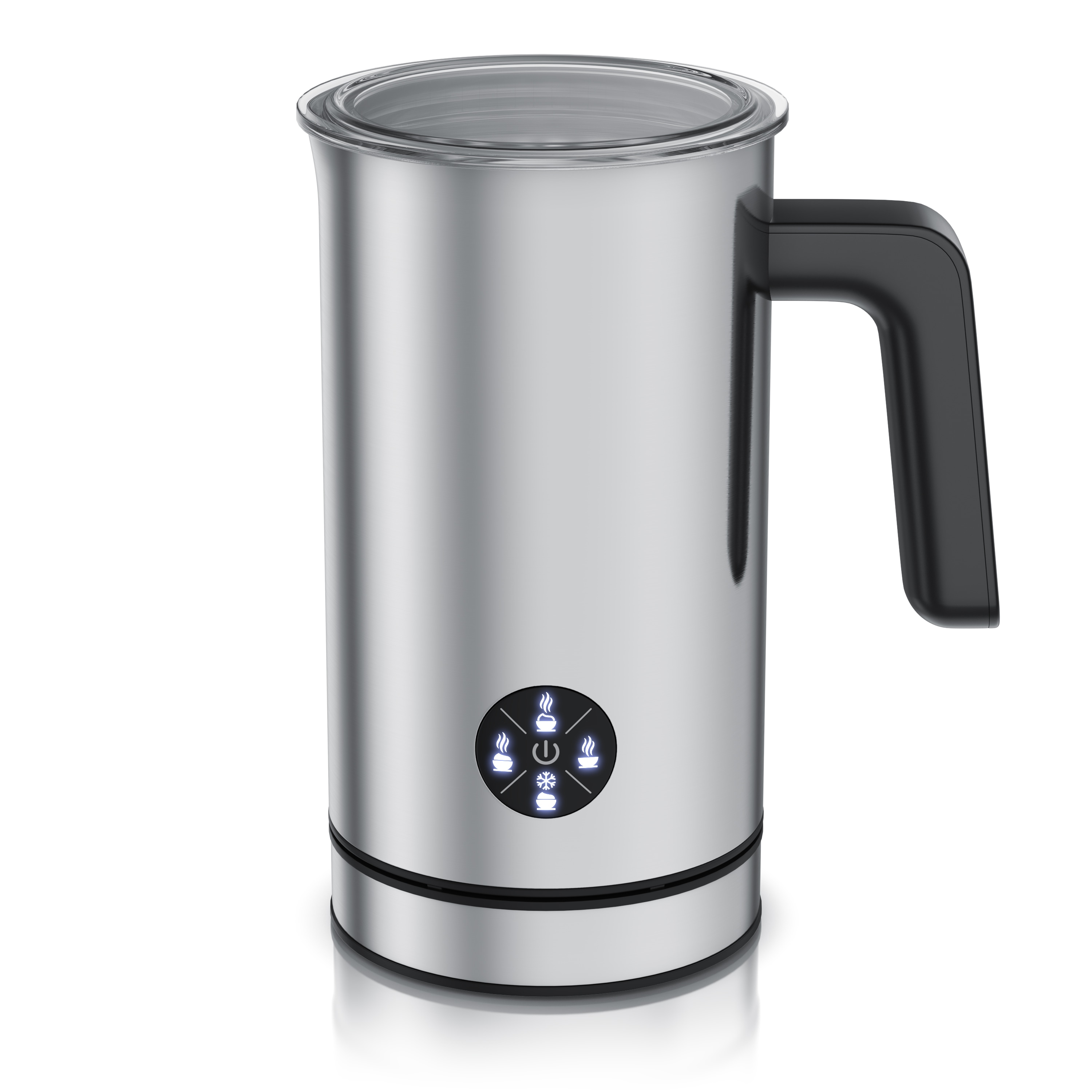Arendo Milchaufsch&auml;umer elektrisch, Doppelwandgeh&auml;use, 4 Programme, Antihaftbeschichtung, 500 W, Hei&szlig; & Kaltaufsch&auml;umen (150 & 300 ml), f&uuml;r Cappucino / Latte Macciato - Bild 1