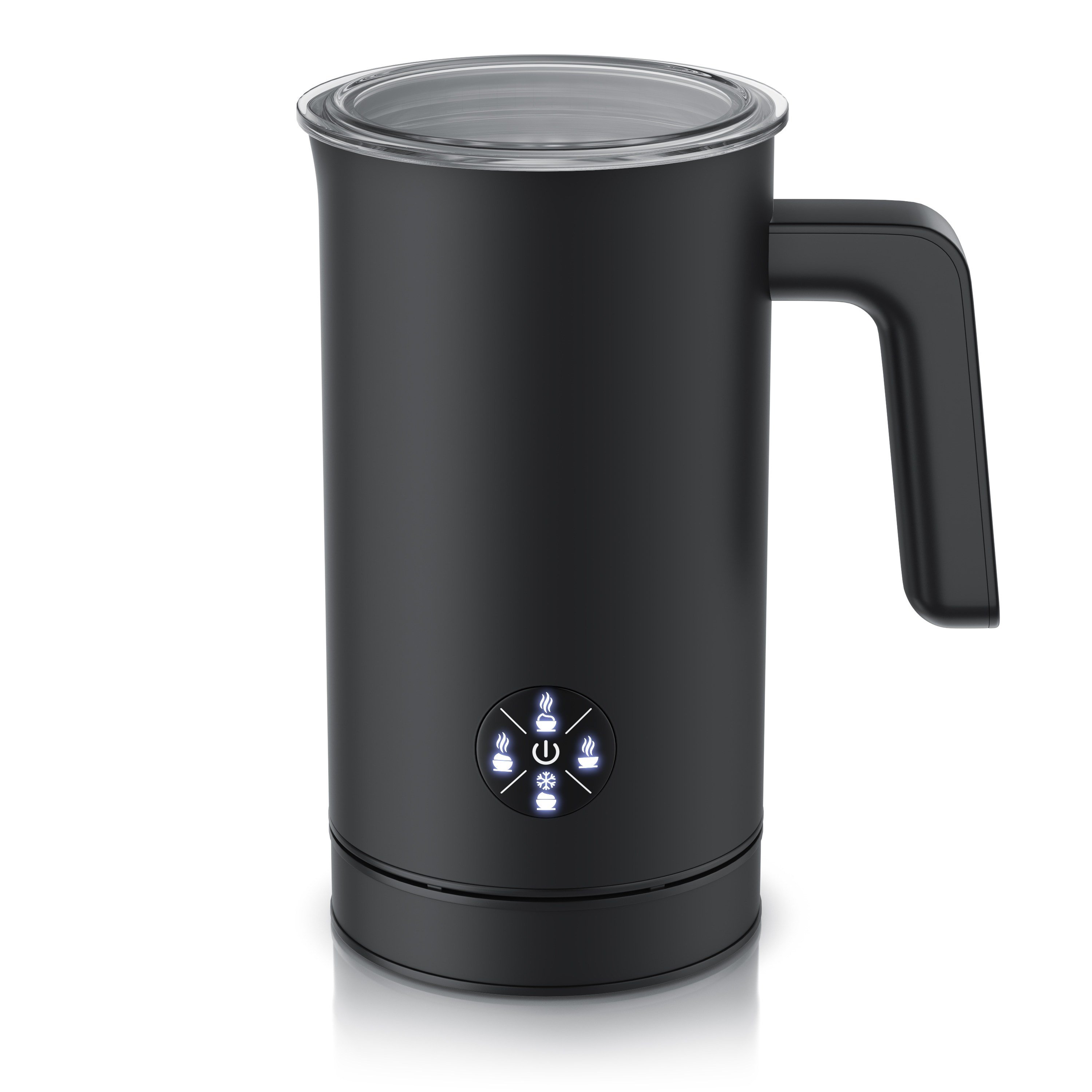 Arendo Milchaufsch&auml;umer elektrisch, Doppelwandgeh&auml;use, 4 Programme, Antihaftbeschichtung, 500 W, Hei&szlig; & Kaltaufsch&auml;umen (150 & 300 ml), f&uuml;r Cappucino / Latte Macciato - Bild 1