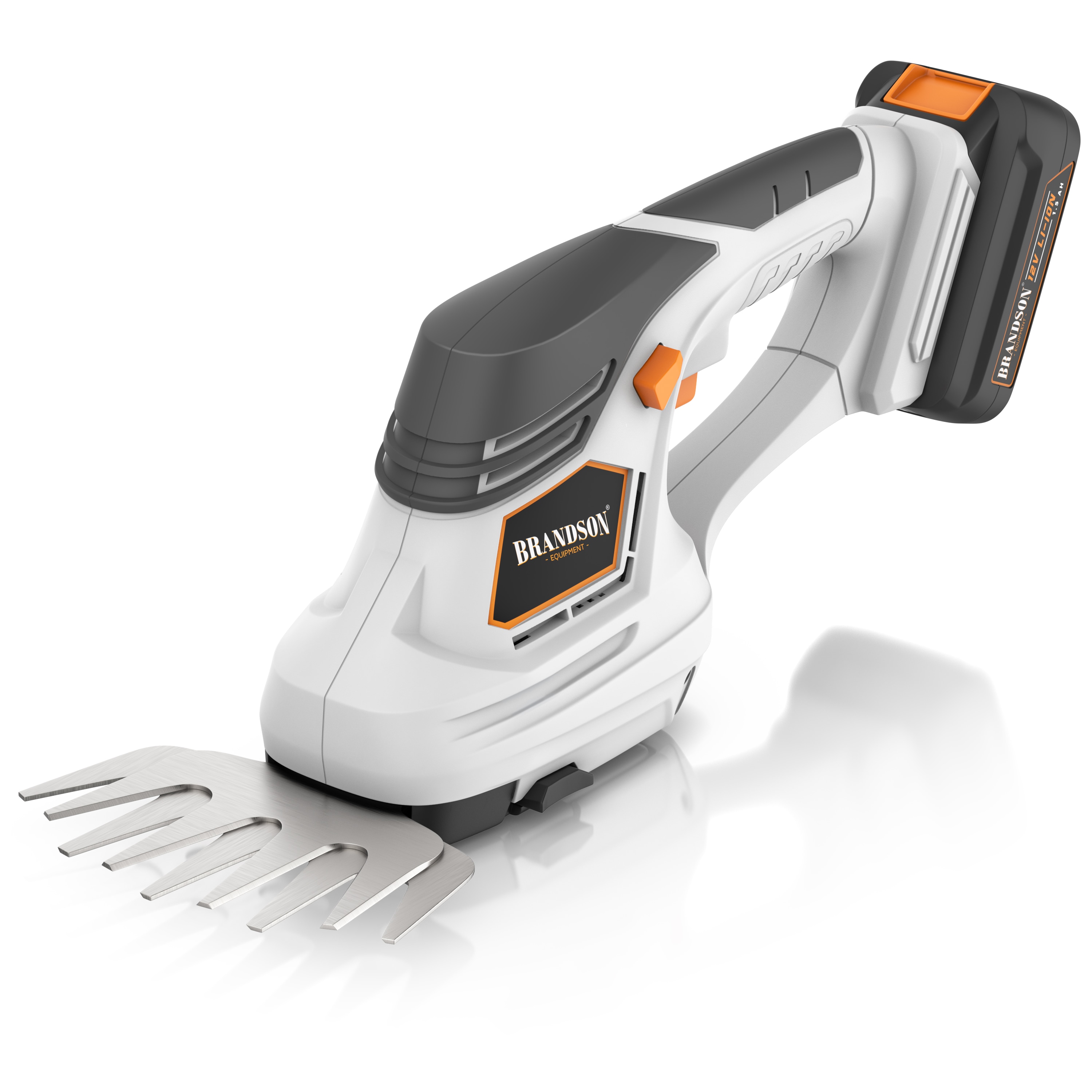 Brandson Akku-Grasschere 2in1 mit Grasmesser und Strauchmesser, inkl. Akku und Ladeger&auml;t, bis 1,3 m Arbeitsh&ouml;he, Garten Strauchschere, Elektrogartenschere f&uuml;r Rasen, Str&auml;ucher - Bild 1