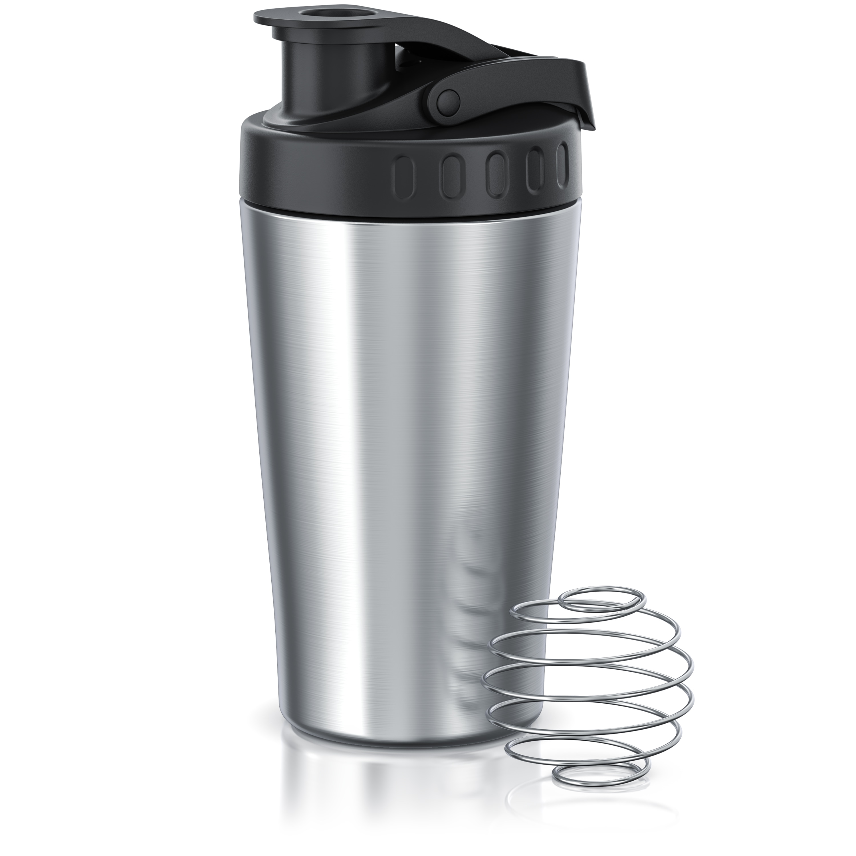 Arendo Protein Shaker Edelstahl 500 ml, verschlie&szlig;bar, sp&uuml;lmaschinengeeignet, Mixbecher, Tragegriff, BPA-frei - Bild 1