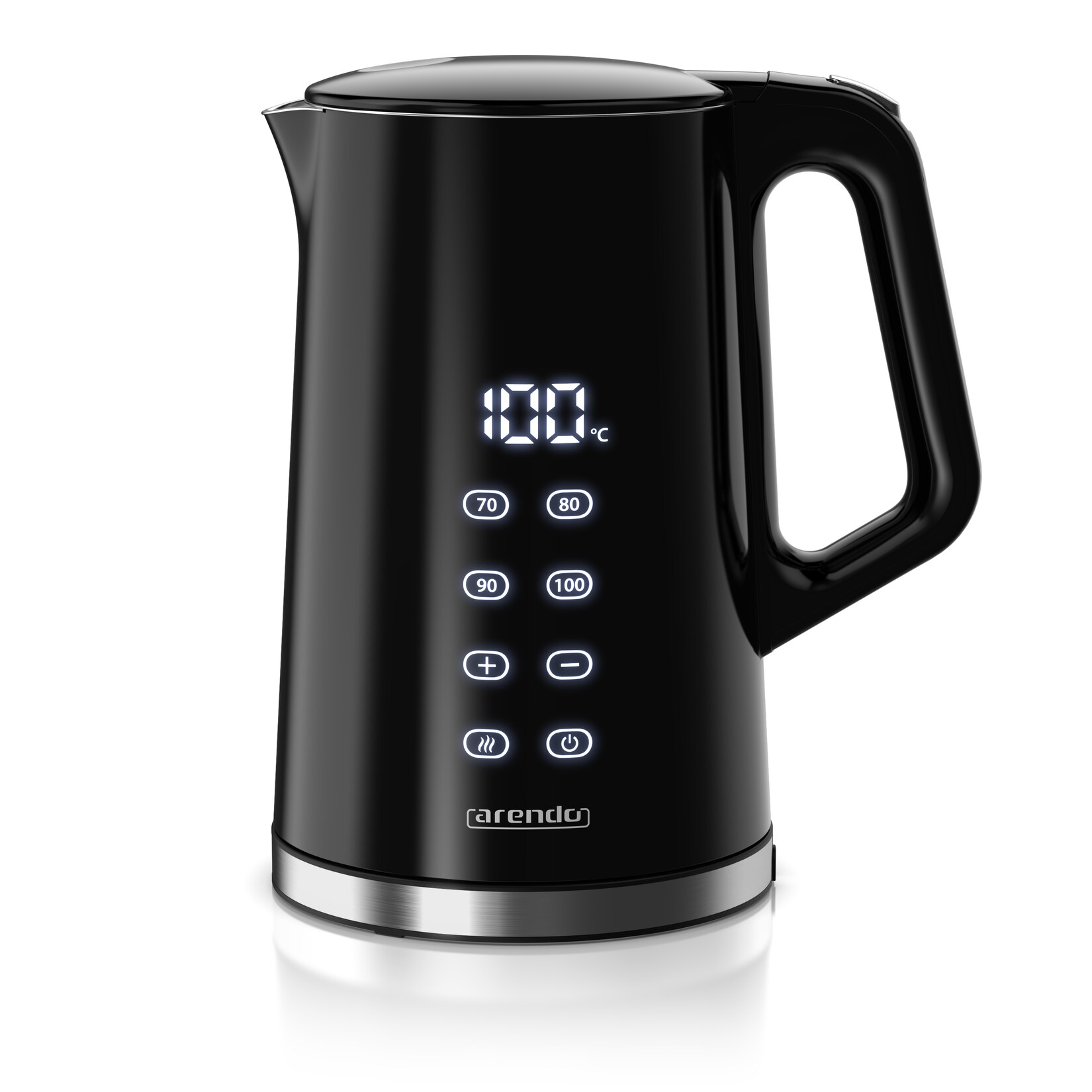Arendo Wasserkocher, Edelstahl oder Glas, Temperaturanzeige & Warmhaltefunktion | 04062861836415
