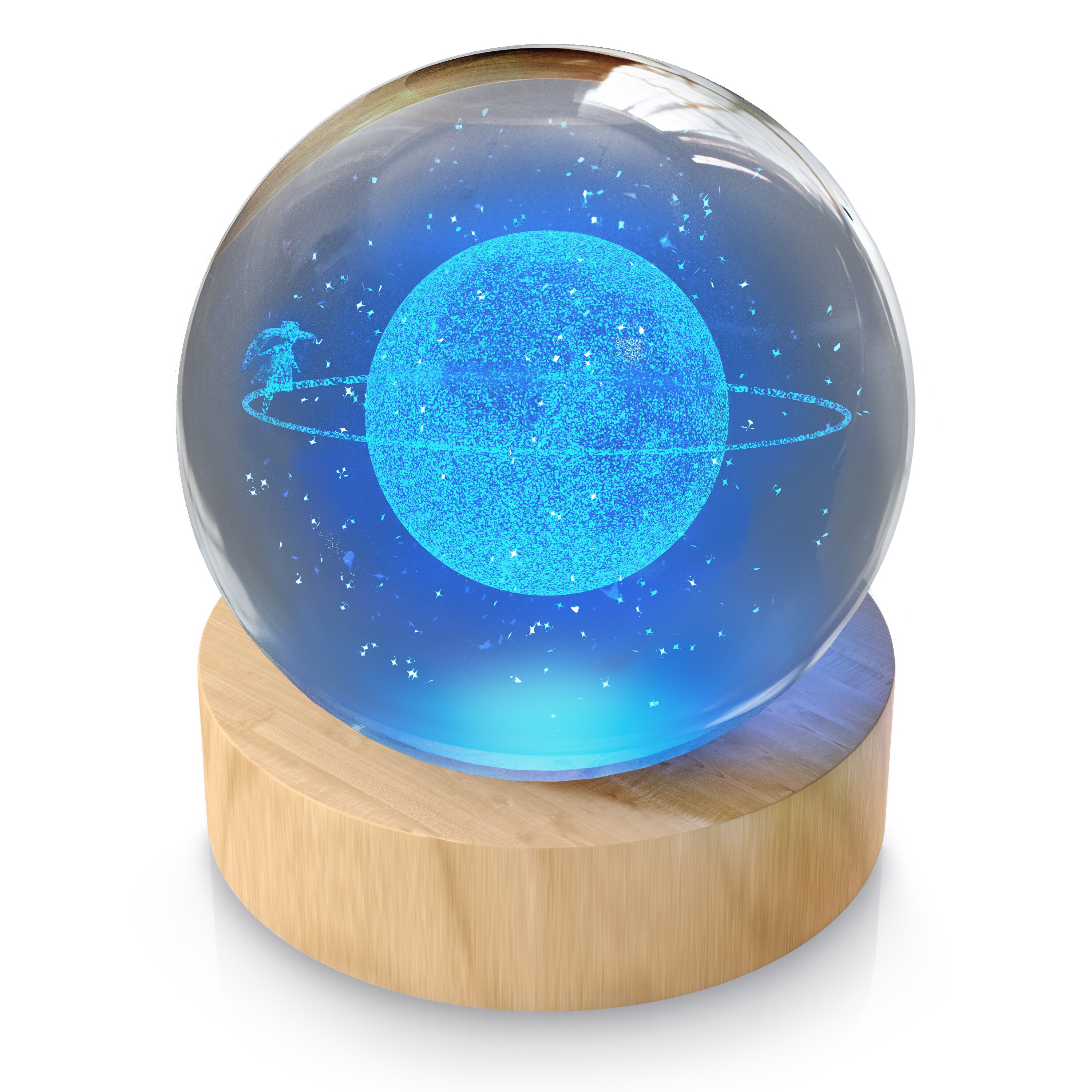 MyBeo 3D LED Dekolicht, Kristallkugel mit Gravur & Farbwechsel, K9 Kristall - Bild 1