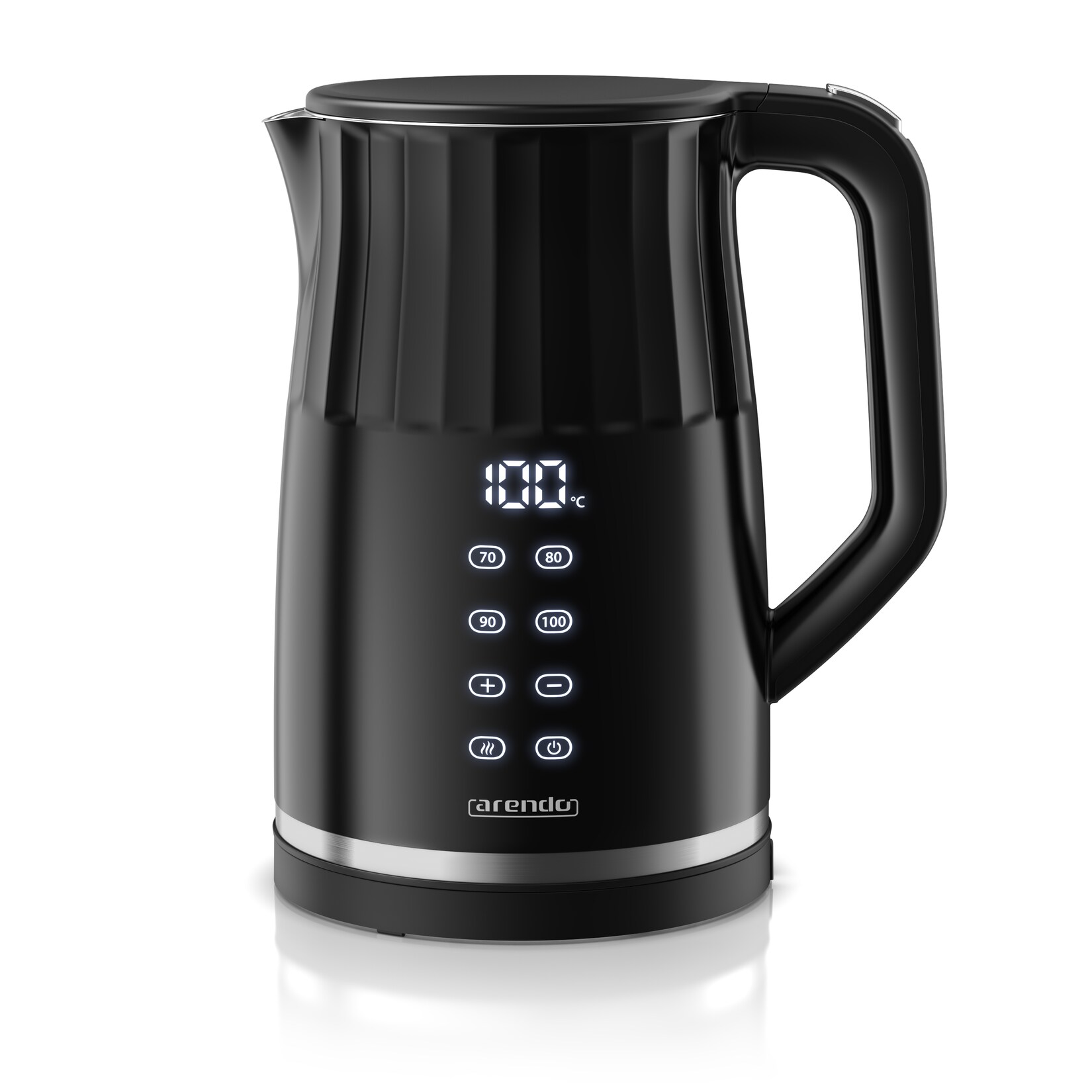 Arendo Wasserkocher, Edelstahl oder Glas, Temperaturanzeige & Warmhaltefunktion | 04062861836521