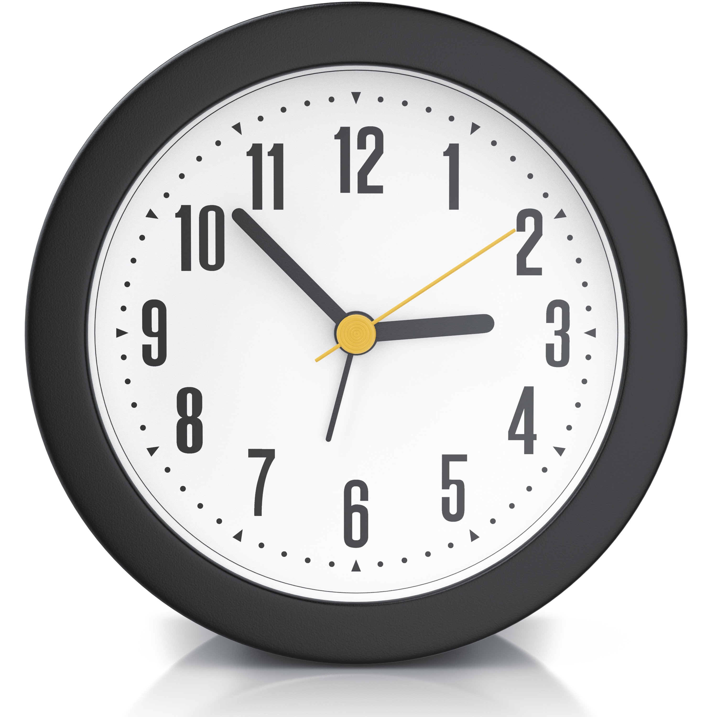 BEARWARE Wecker rund, lautes Klingeln, gro8es Ziffernblatt, ohne Ticken Batteriebetrieb, einfache Bedienung, Klang, retro, seniorentauglich - Bild 1