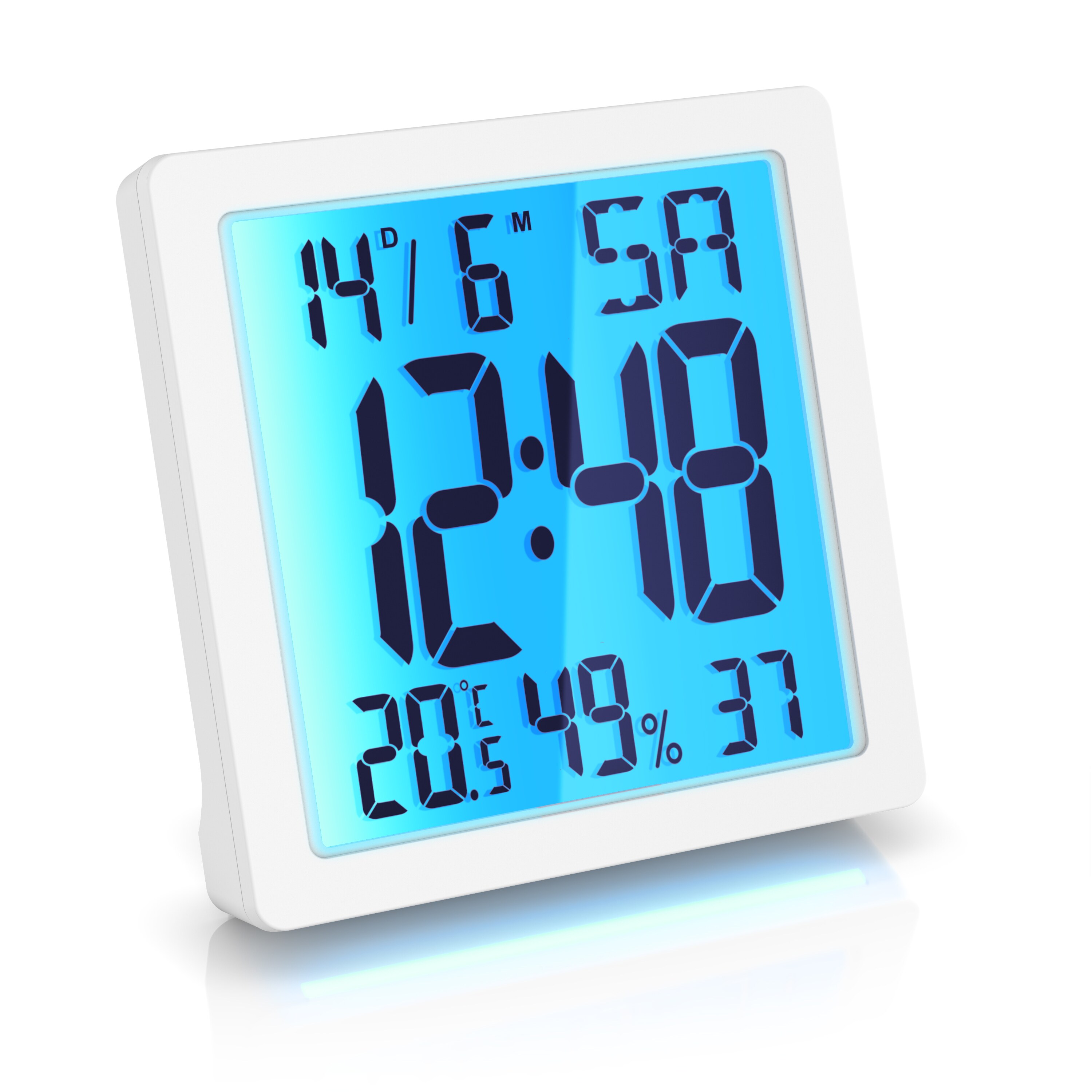BEARWARE Digitalwecker, Licht, Temperatur, Luftfeuchtigkeit, Datum, Uhrzeit, Snooze, LCD, f&uuml;r Zuhause & unterwegs - Bild 1