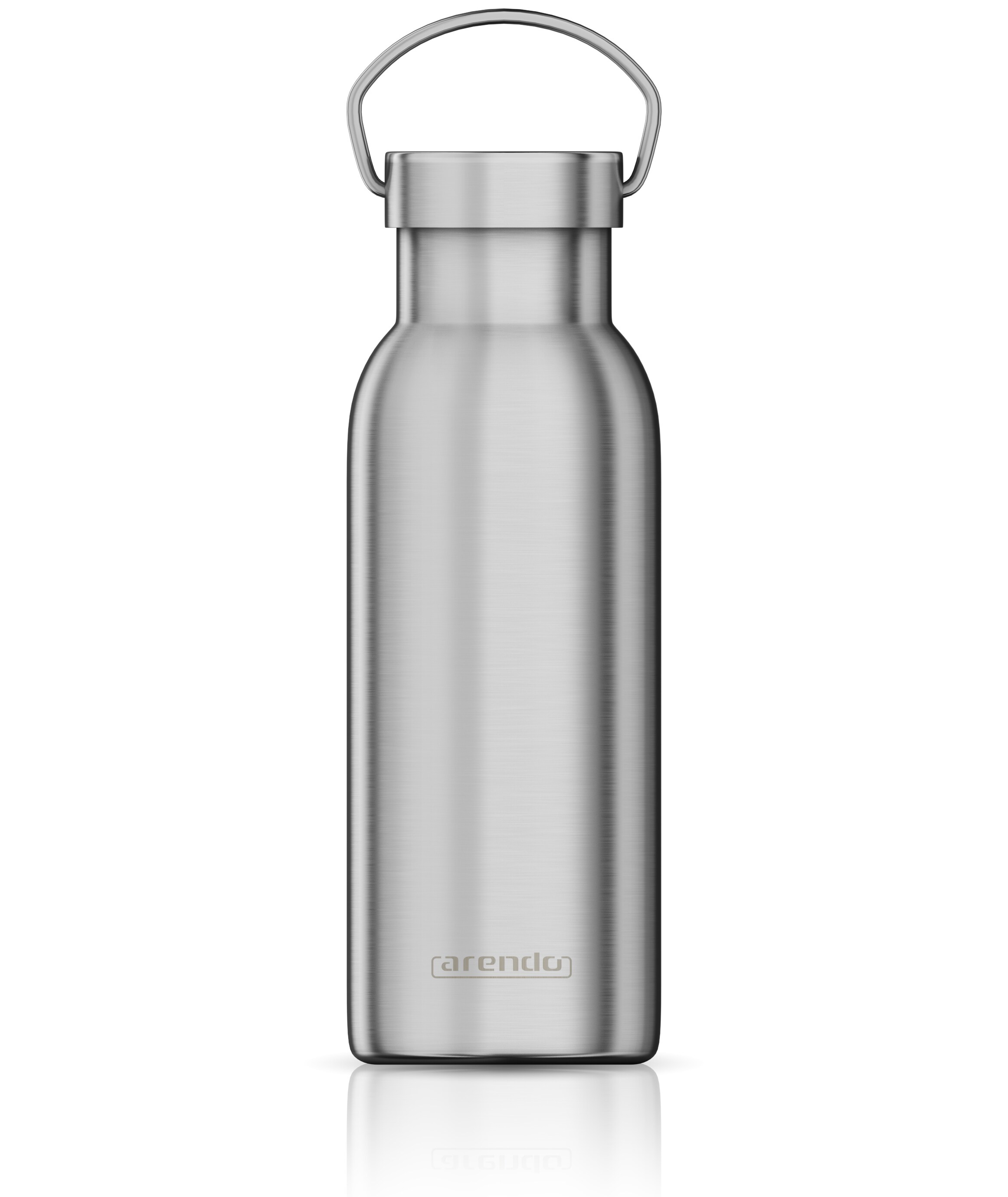 Arendo Thermosflasche Edelstahl, 500 ml, doppelwandig, BPA-frei, Griff oben, h&auml;lt 24h k&uuml;hl & 12h warm, auslaufsicher - Bild 1
