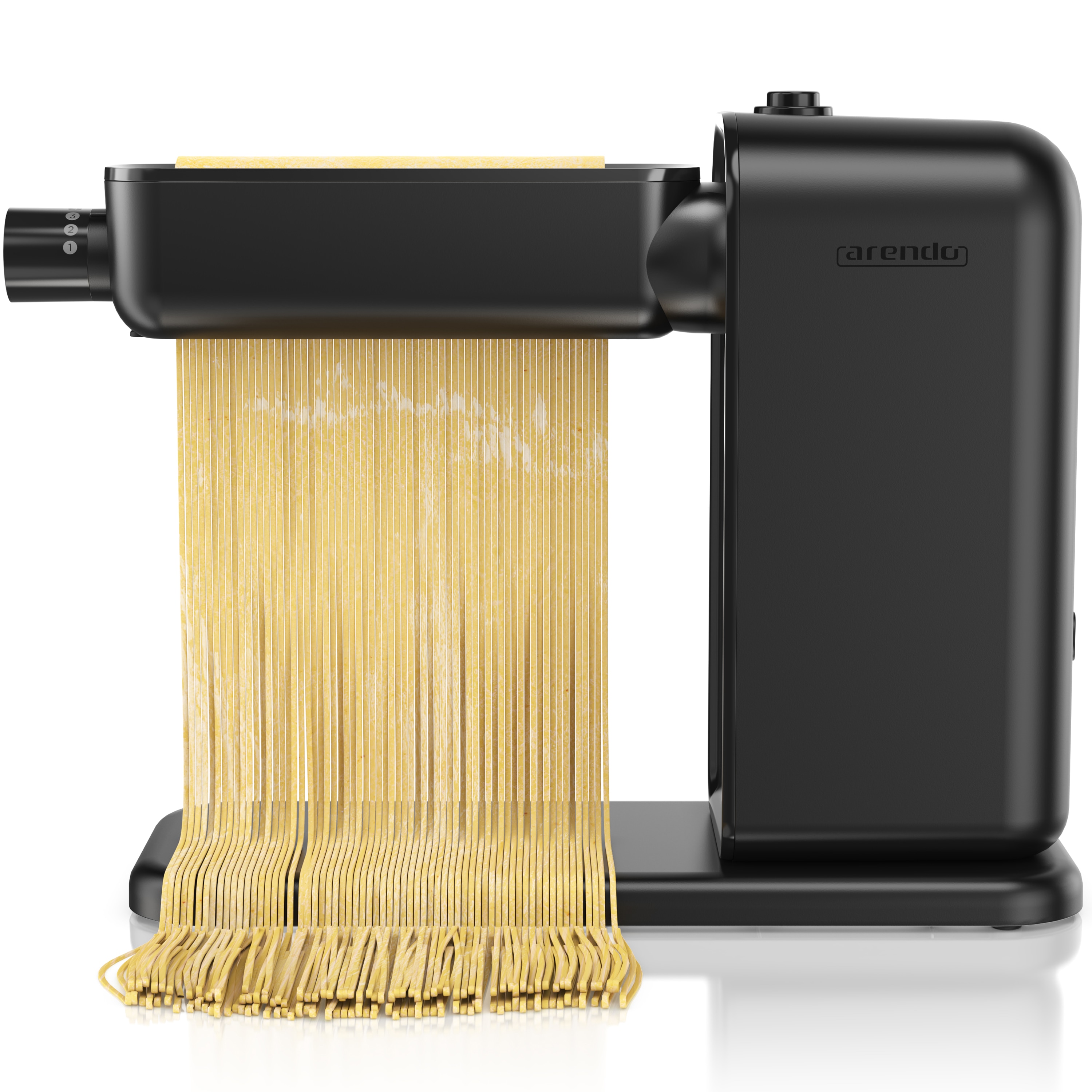 Arendo Nudelmaschine elektrisch, Pasta Maker, 5 St&auml;rken, 120 W, Nudelwalze, 2 Schneideins&auml;tze 2 mm & 6 mm, Knetmaschine - Bild 1