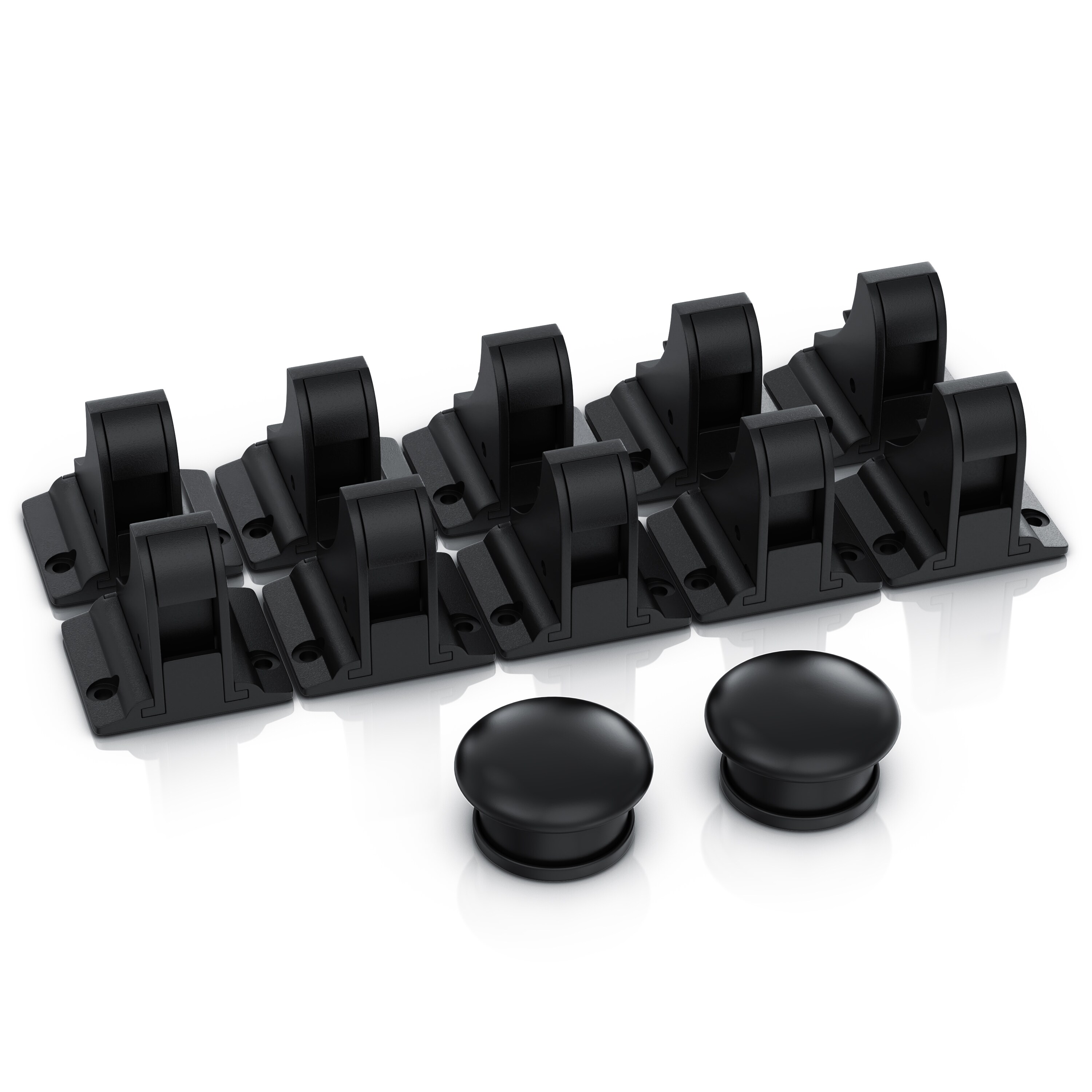 BEARWARE Schrankschloss 10er Set, magnetisch, kindersicher, 2 Schl&uuml;ssel, bohrfrei, selbstklebend, f&uuml;r Schrank & Schublade, unsichtbar - Bild 1