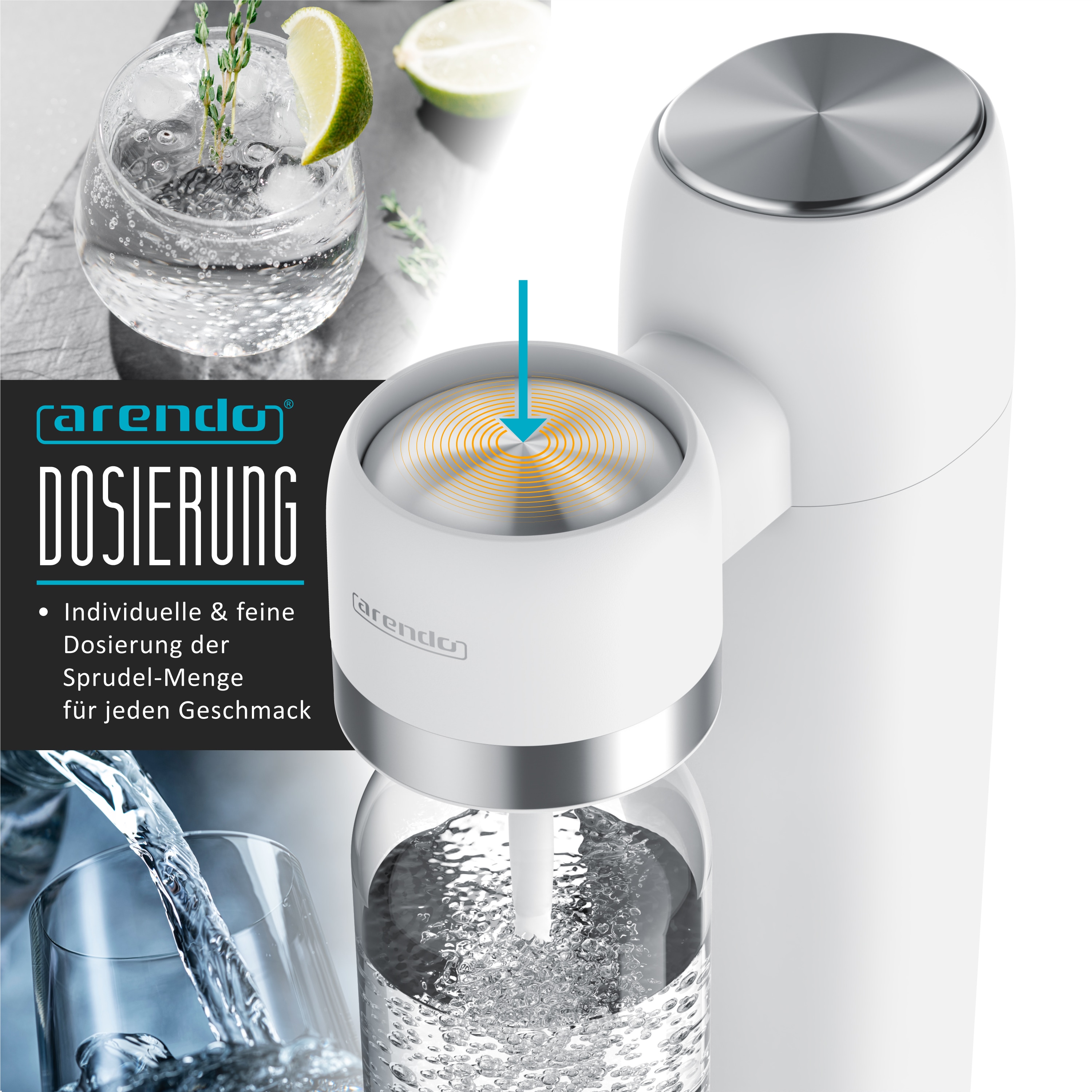 Original Soda Maker In Mattschwarz – Sprudelwasserbereiter Für Zu Hause, Inkl. 1L BPA-freier PET-Flasche (CO2-Zylinder Nicht Enthalten)