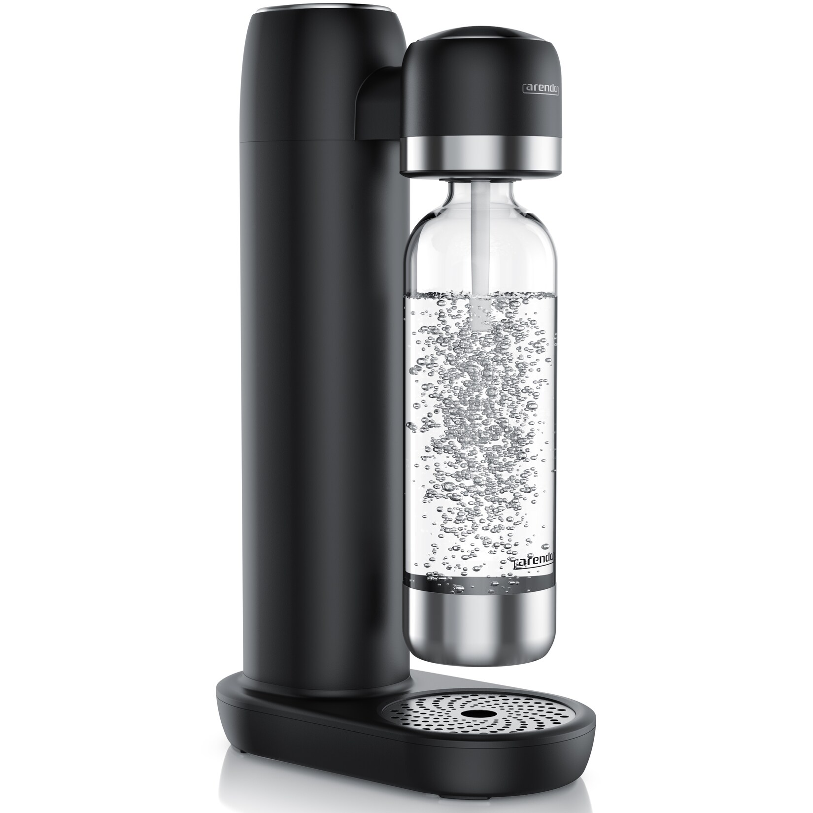 Arendo Wassersprudler, Soda Maker mit 1000 ml PET-Flasche, kompatibel mit 60 L CO2-Zylinder, BPA-frei, 2-tlg. Set, fein dosierbar