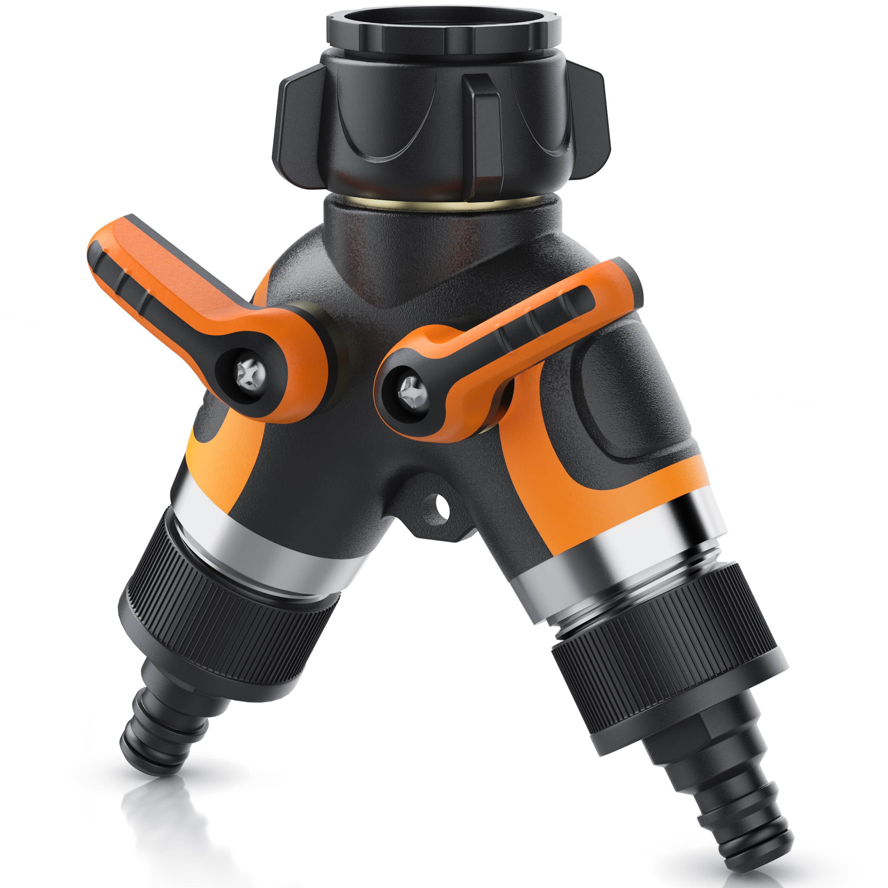 Brandson 2-Wege Verteiler 2-fach Wasserverteiler, Gartenschlauch Schlauchverteiler, 3/4 Zoll, Regulierbarer Wasserhahn Schlauch Verteiler f&uuml;r Gartenbew&auml;sserung - Bild 1