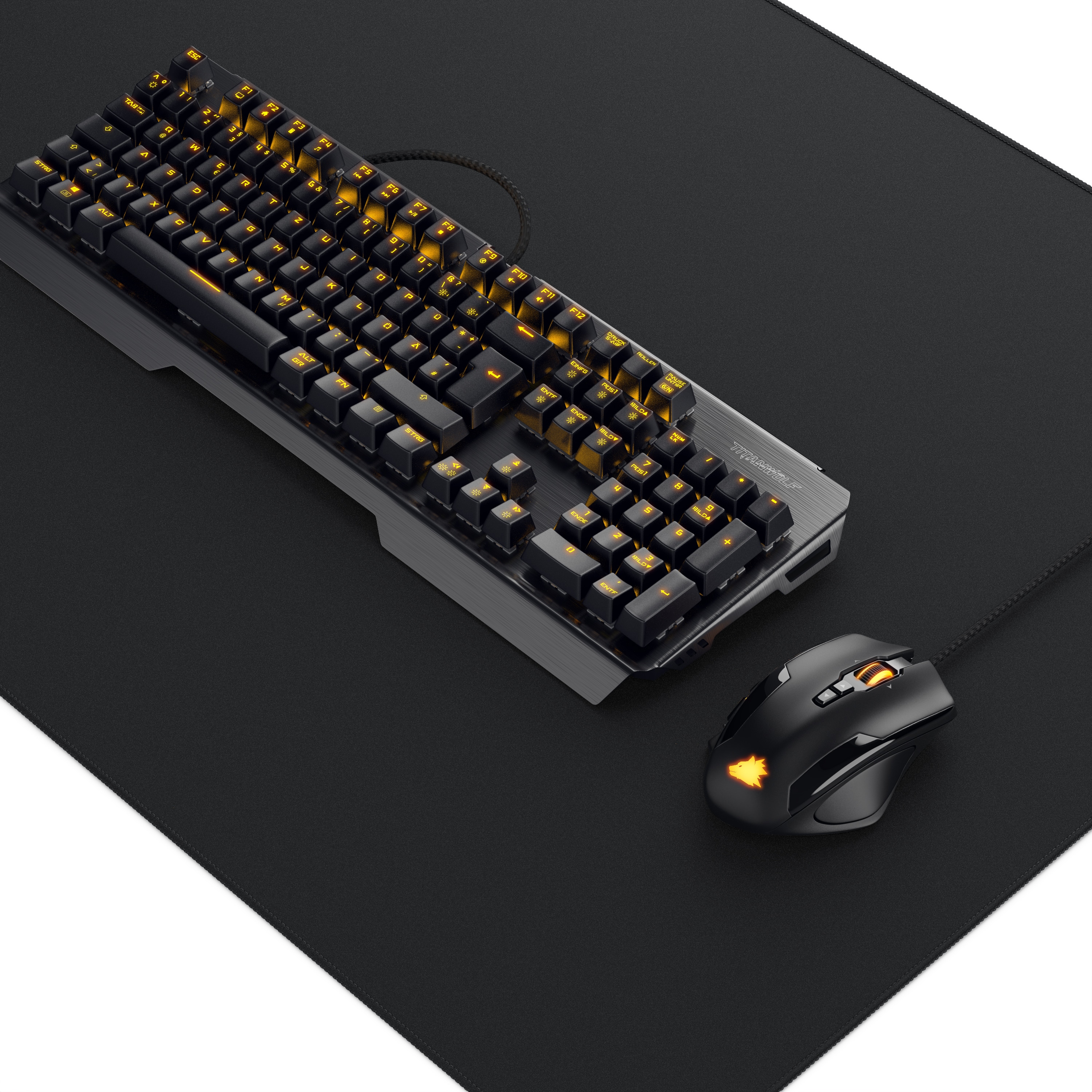 Titanwolf Tastatur-, Maus- und Mauspad-Set, Mechanisches Keyboard, Mouse & XXXL Mousepad Gaming Bundle - Bild 1