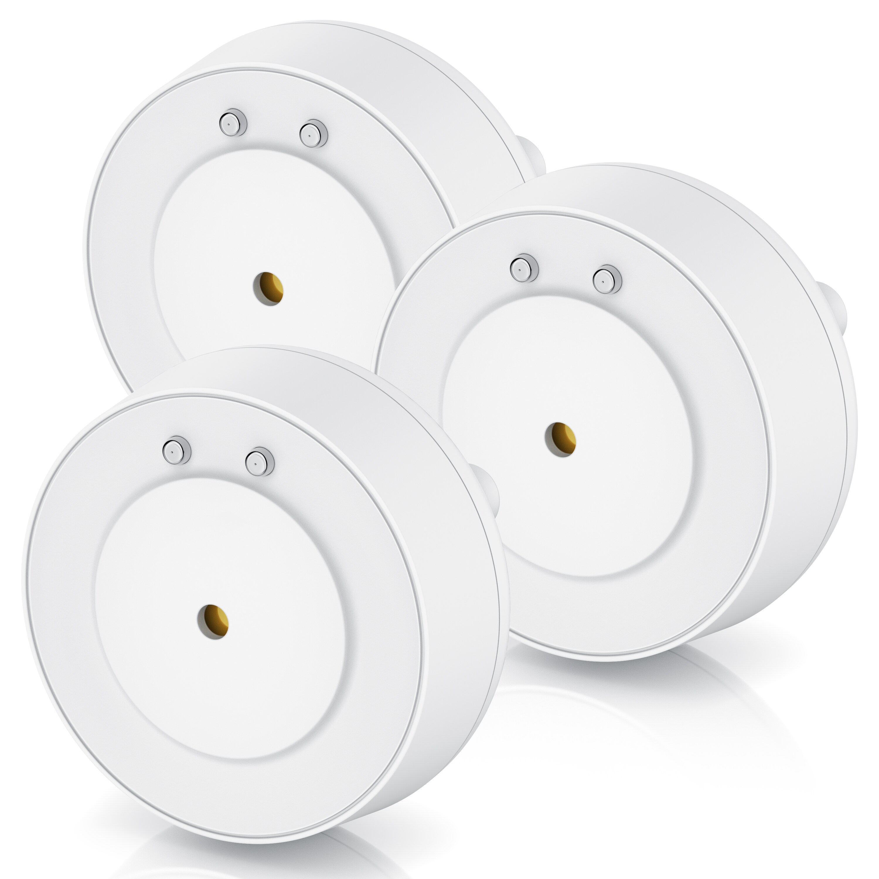 BEARWARE 3x Wassersensor, IP66, Mini-Wasserdetektor, 110 dB lauter Alarm, Wassermelder (batteriebetrieben, Wasseralarm Melder warnt bei Wassersch&auml;den) - Bild 1