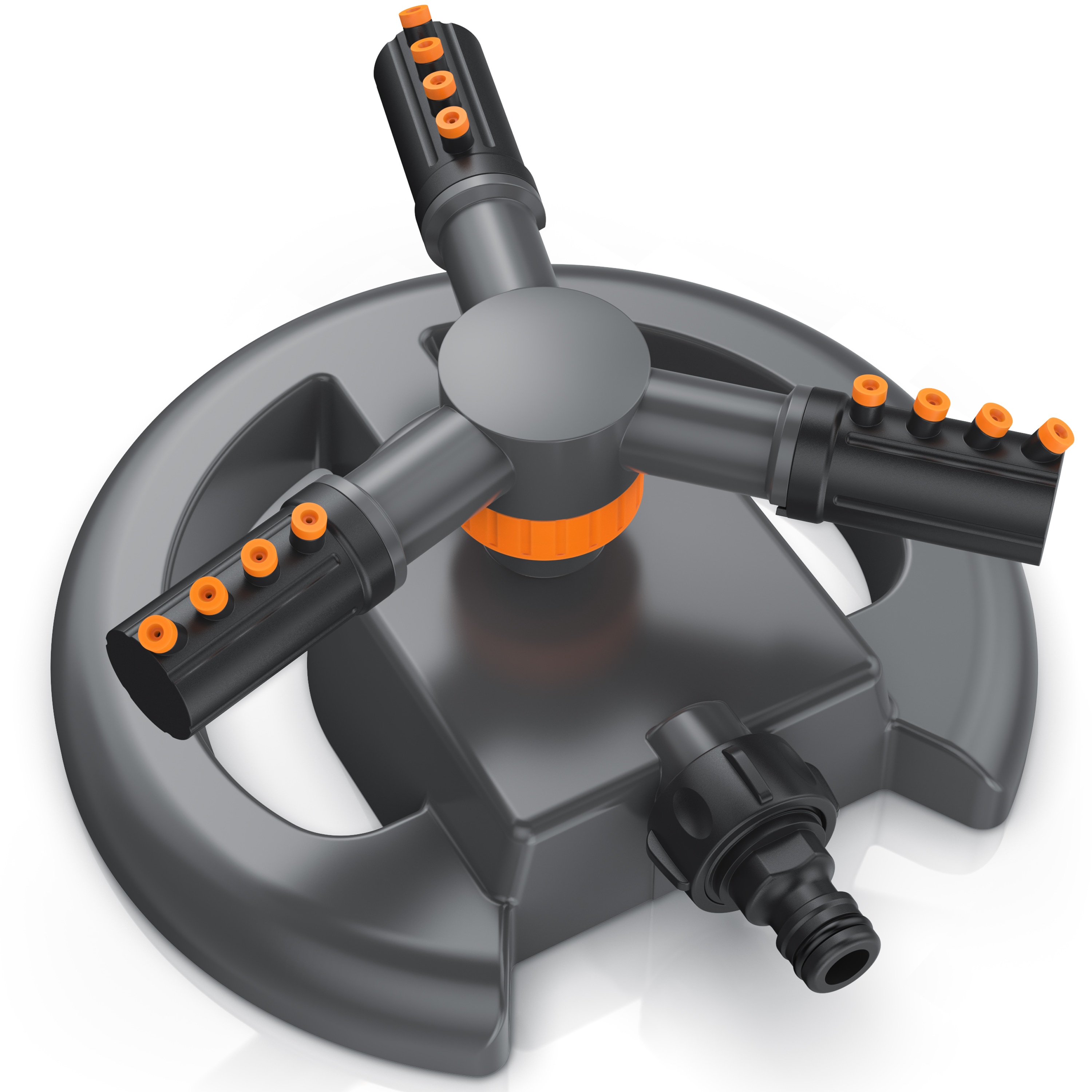 Brandson 1x Kreisregner Garten Sprinkler, 360&deg; Rasensprenger, 3 Arm Rasensnsprikler rotierend, f&uuml;r Fl&auml;chen bis 314 m&sup2;, Sprenger Bew&auml;sserungssystem, Bew&auml;sserungsanlagen, Gardena kompatibel - Bild 1