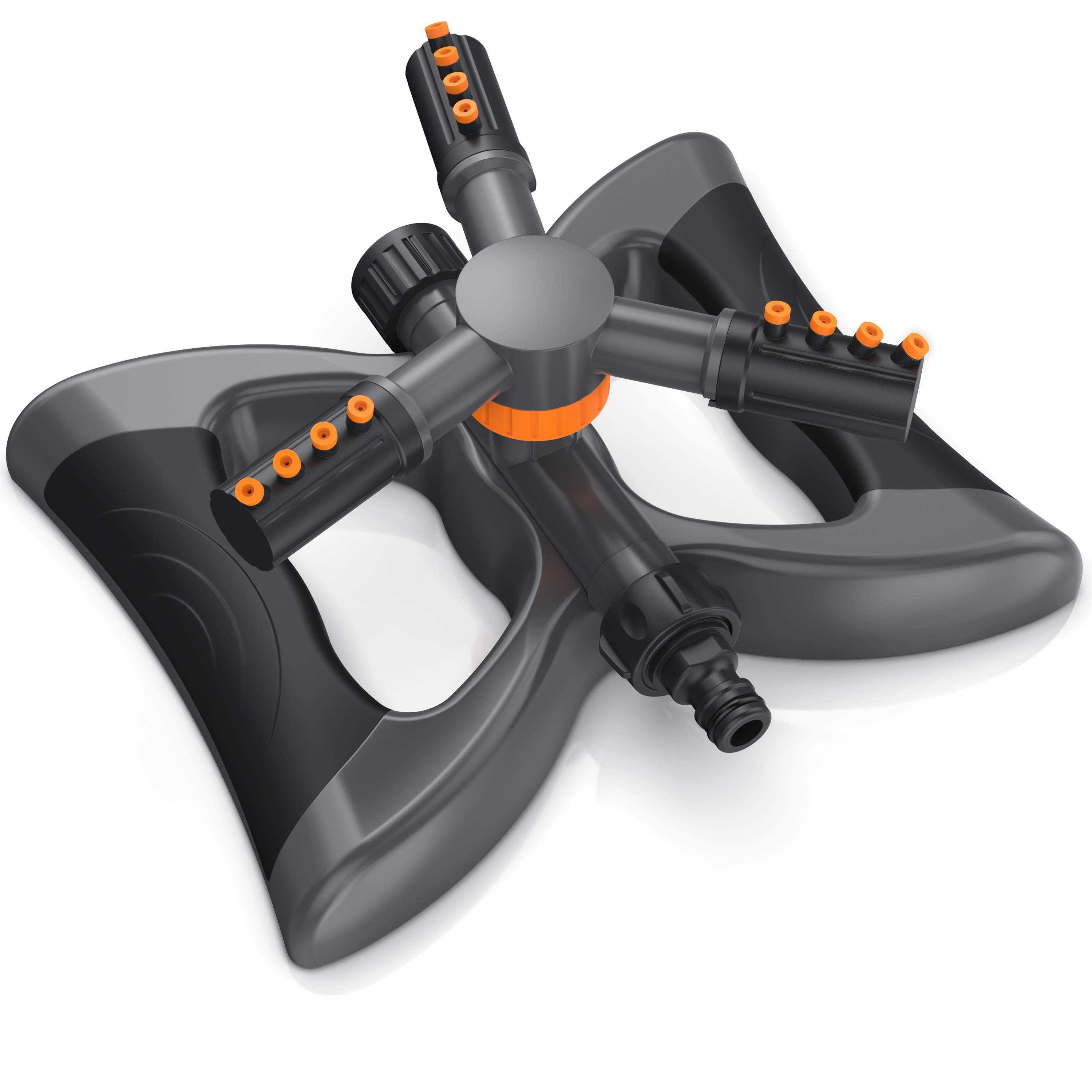 Brandson 1x Kreisregner Garten Sprinkler, 360&deg; Rasensprenger, 3 Arm Rasensnsprikler rotierend, f&uuml;r Fl&auml;chen bis 314 m&sup2;, Sprenger Bew&auml;sserungssystem, Bew&auml;sserungsanlagen, Gardena kompatibel - Bild 1