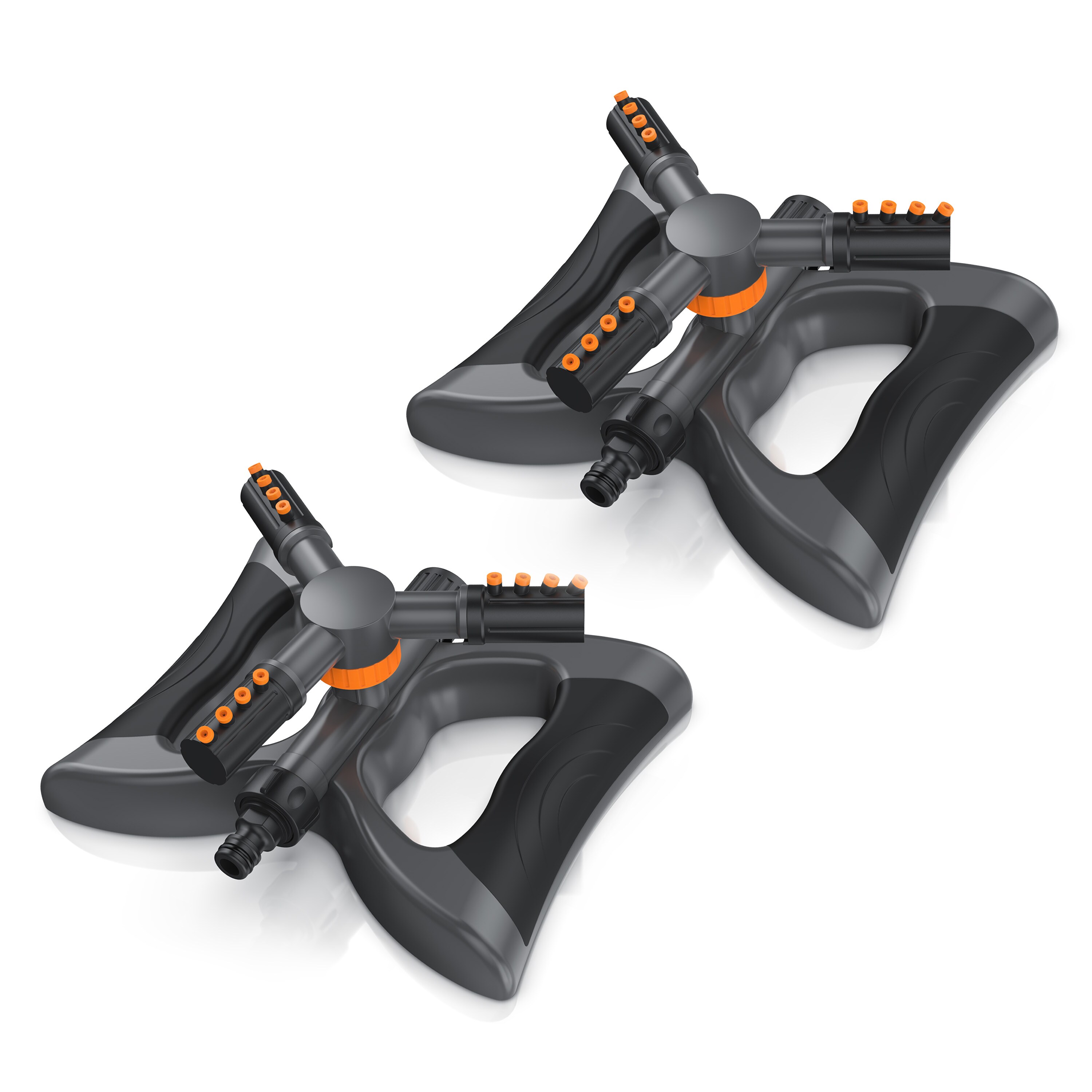 Brandson 2x Kreisregner Garten Sprinkler, 360&deg; Rasensprenger, 3 Arm Rasensnsprikler rotierend, f&uuml;r Fl&auml;chen bis 314 m&sup2;, Sprenger Bew&auml;sserungssystem, Bew&auml;sserungsanlagen, Gardena kompatibel - Bild 1