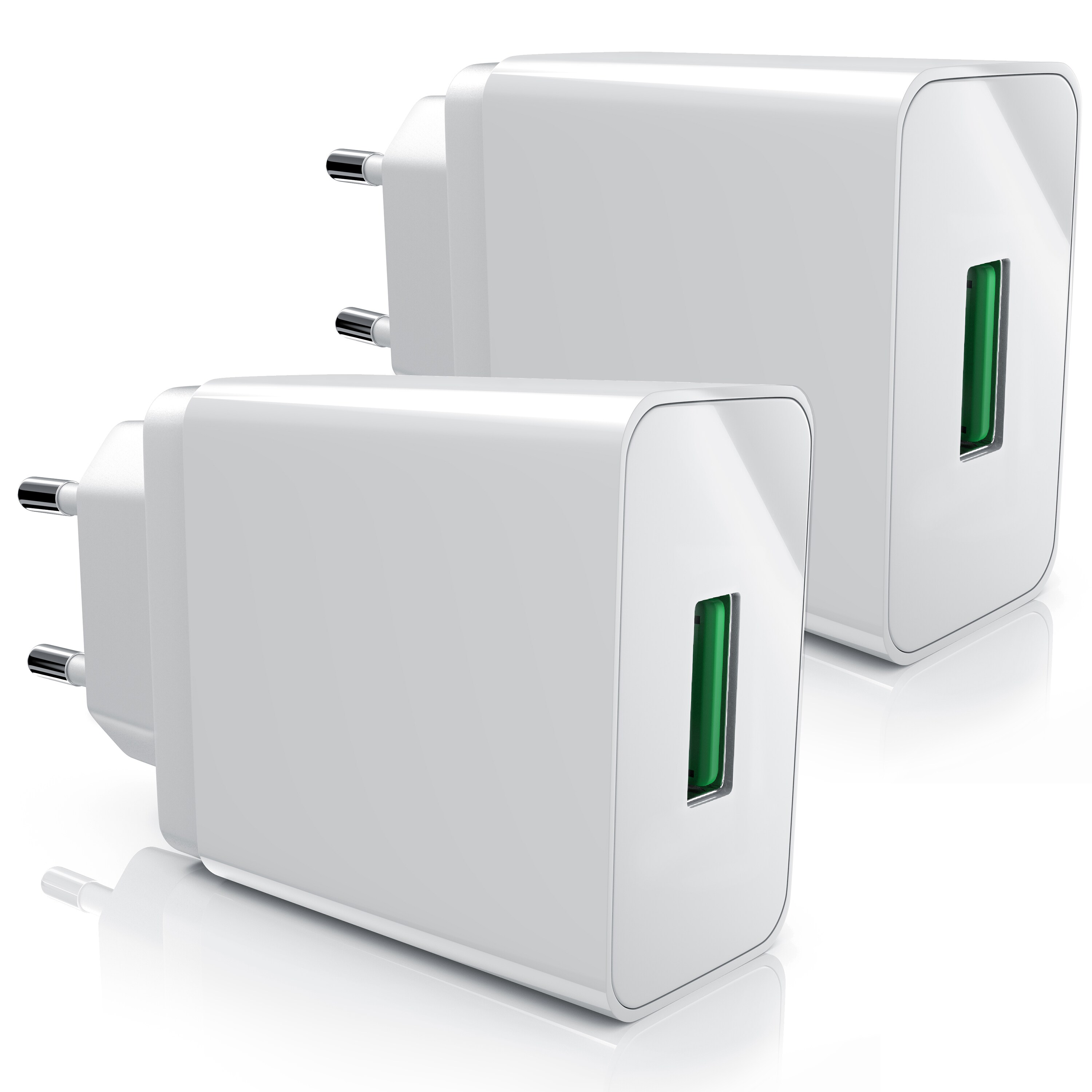 Aplic 2x USB-Ladeger&auml;t (3000 mA, 2-tlg., Quick Charge 3.0 USB-Ladeger&auml;t 1x USB A QC 3.0 Port / max. 3A &uuml;ber QC) - Bild 1
