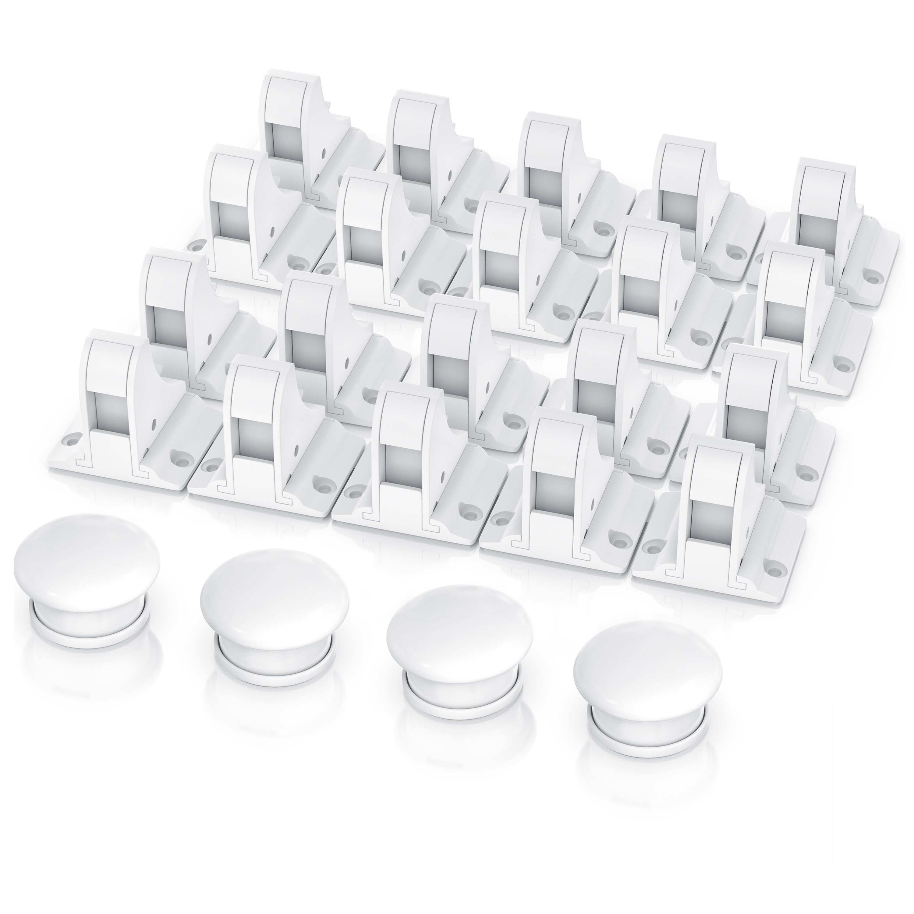 BEARWARE 2x Kindersicherung, Babysicherung Schrankschloss, Schranksicherung magnetisch 10 Schl&ouml;sser - Bild 1