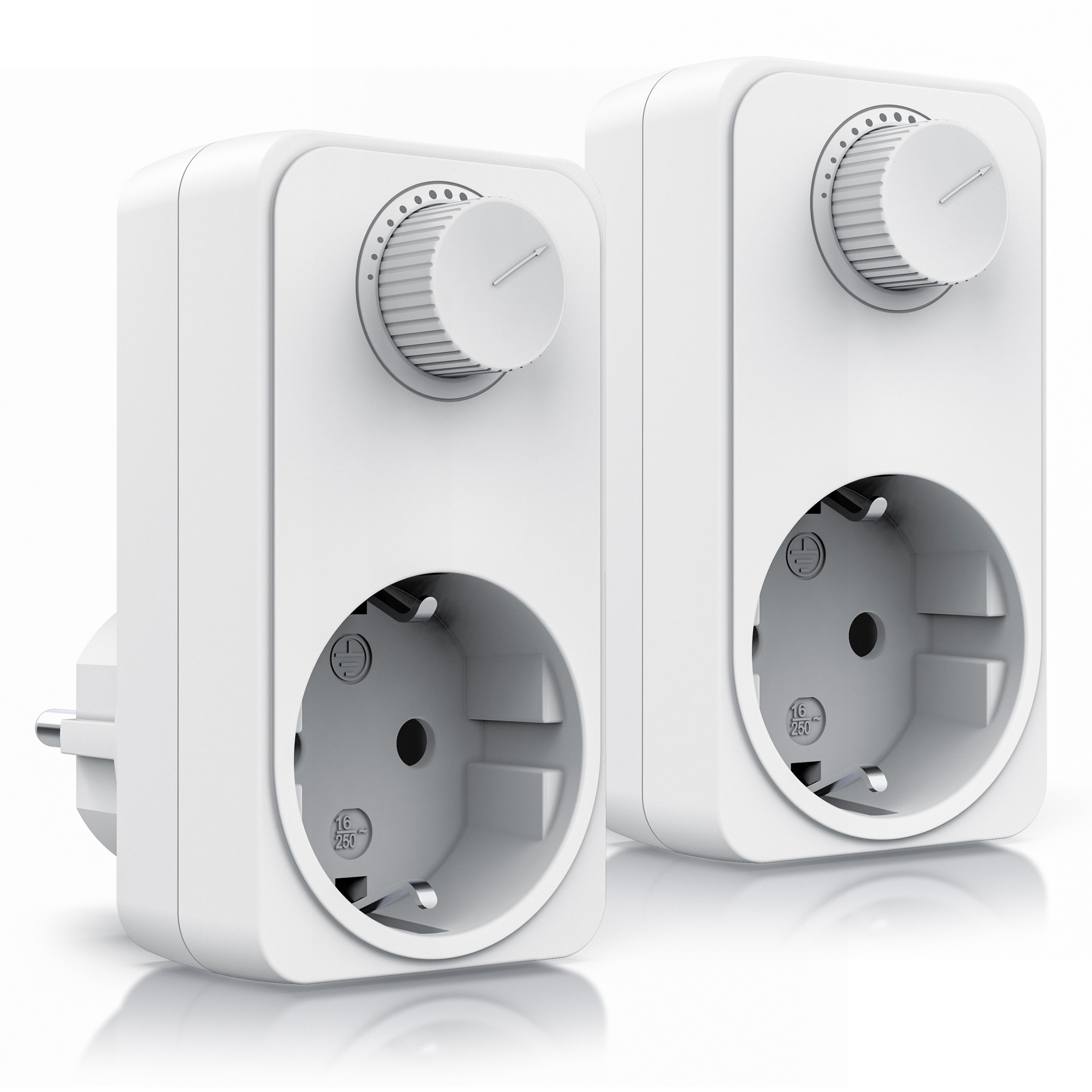 BEARWARE 2x Drehdimmer Steckdosendimmer mit Drehregler, Universal Dimmer f&uuml;r die Steckdose - Bild 1