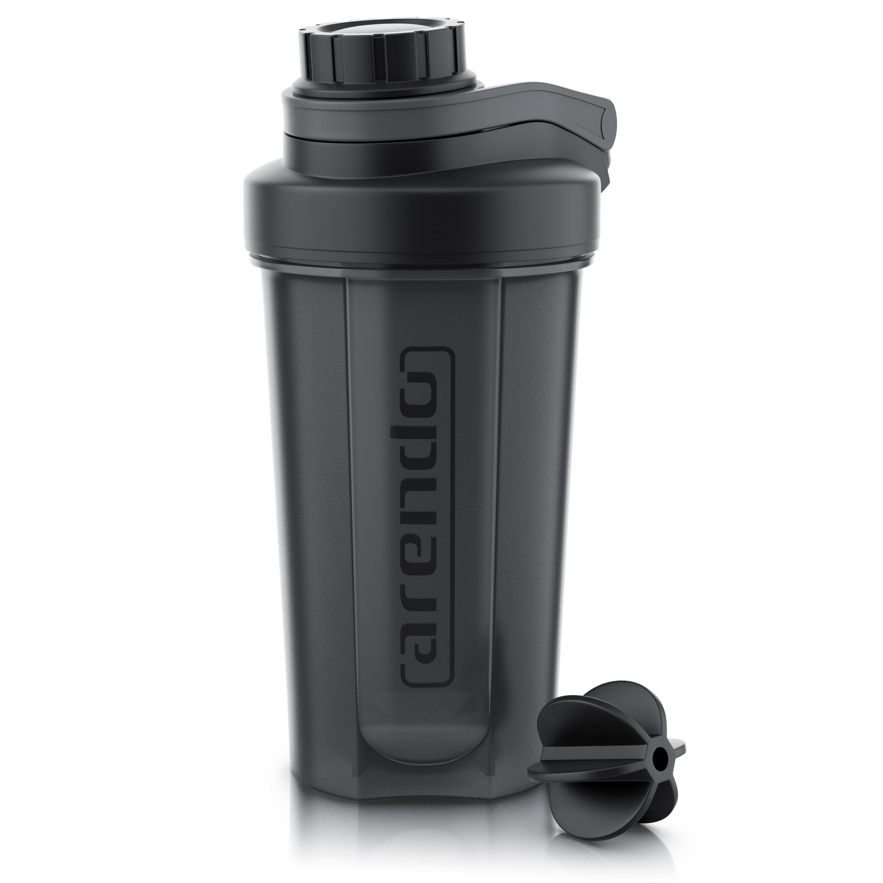 Arendo Protein Shaker Eiwei&szlig;shaker 600 ml, verschlie&szlig;bar, sp&uuml;lmaschinengeeignet, BPA Frei, Kunststoff, (1-tlg., Shaker inkl. Mixball) - Bild 1