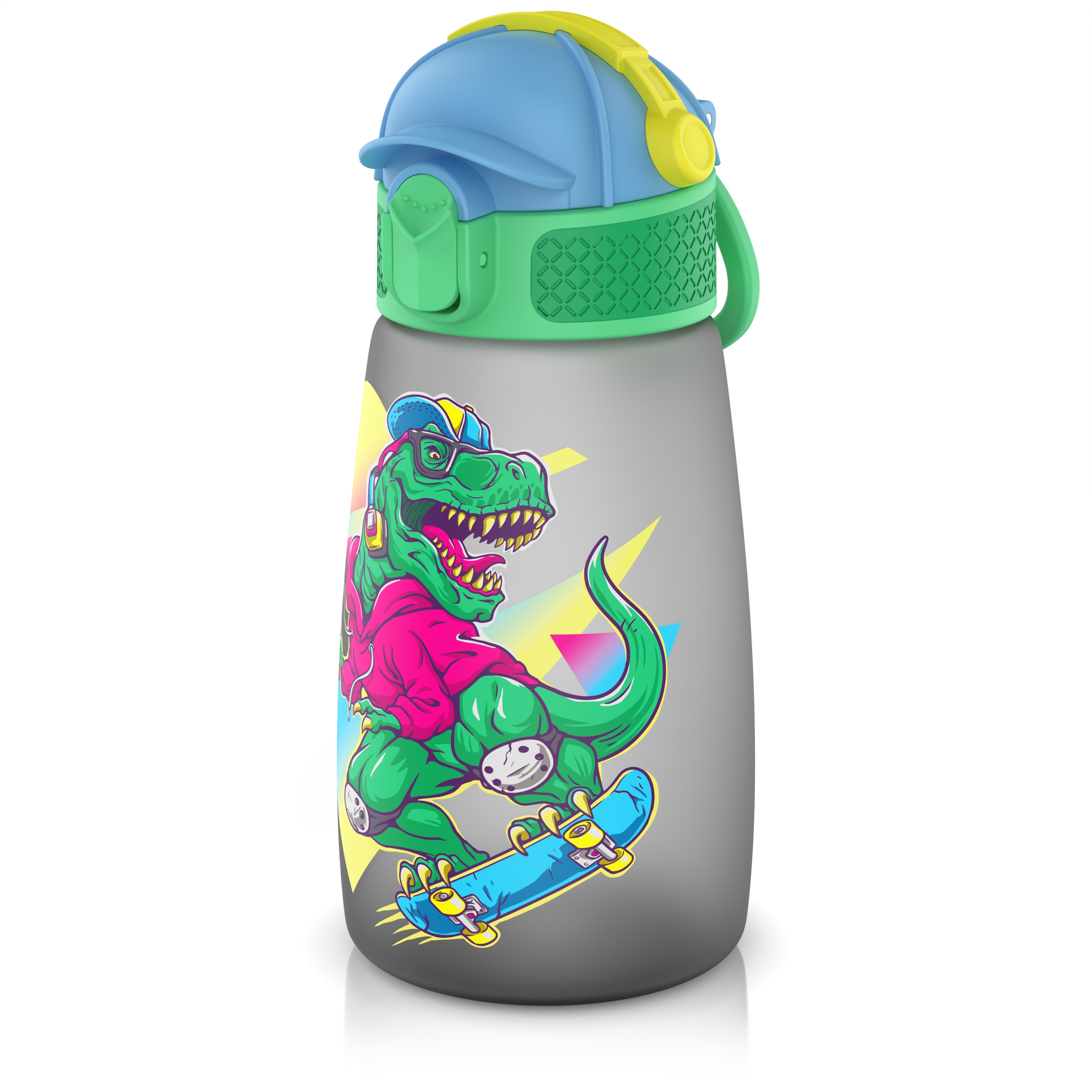 Arendo Trinkflasche Wasserflasche f&uuml;r Kinder 350 ml, Klickverschluss, BPA-frei, Tragegriff, Trinkansatz, sp&uuml;lmaschinengeeignet 50 &deg;C - Bild 1