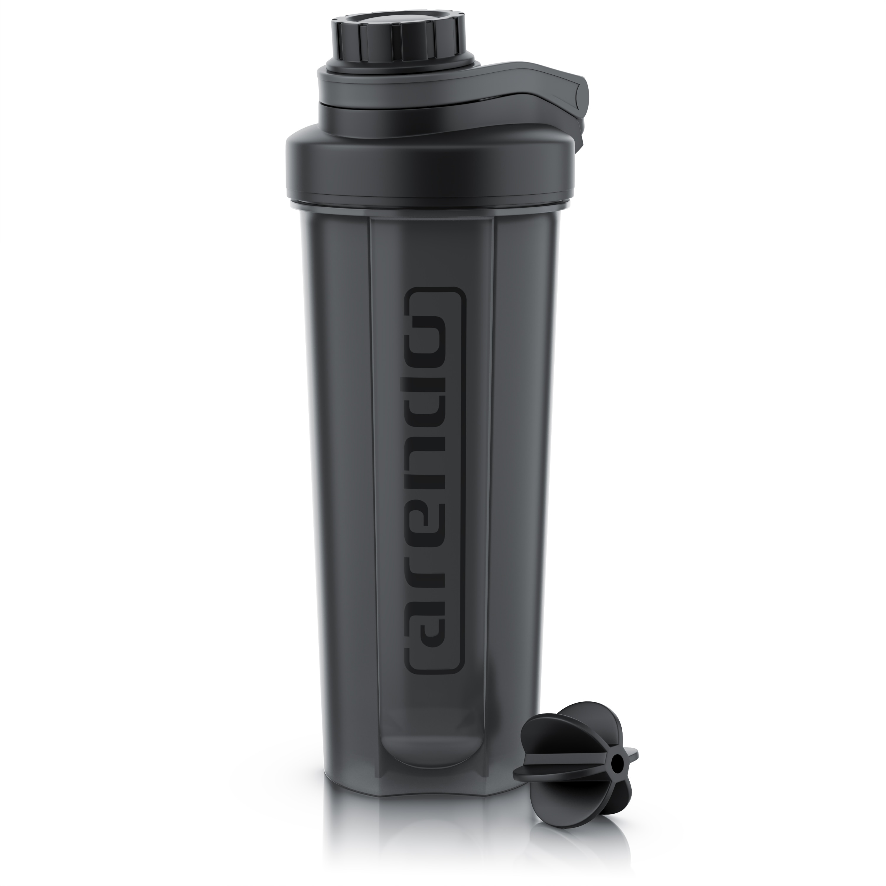 Arendo Protein-Shaker mit Mixball, 700-ml-Messskala, max. 800 ml, Kunststoff, BPA-frei, sp&uuml;lmaschinengeeignet, Schraubdeckel mit Tragegriff - Bild 1