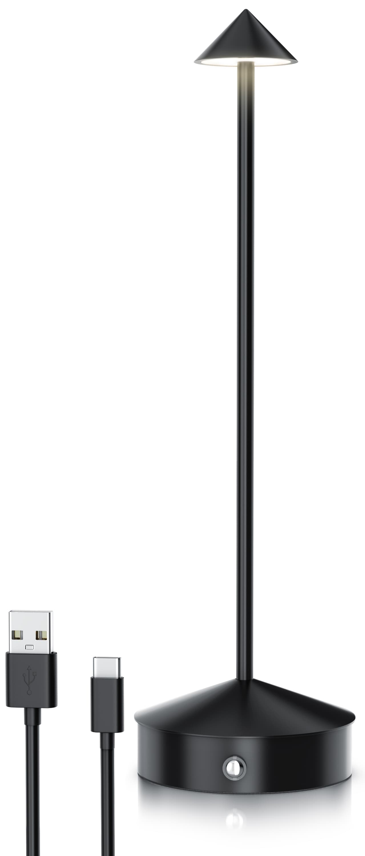 Bearware LED Tischleuchte kabellos, stufenlos dimmbar, 3 Lichtfarben, Akku 3600 mAh, Touch, Dimmfunktion, Ein-/Ausschalter, Farbwechsel - Bild 1