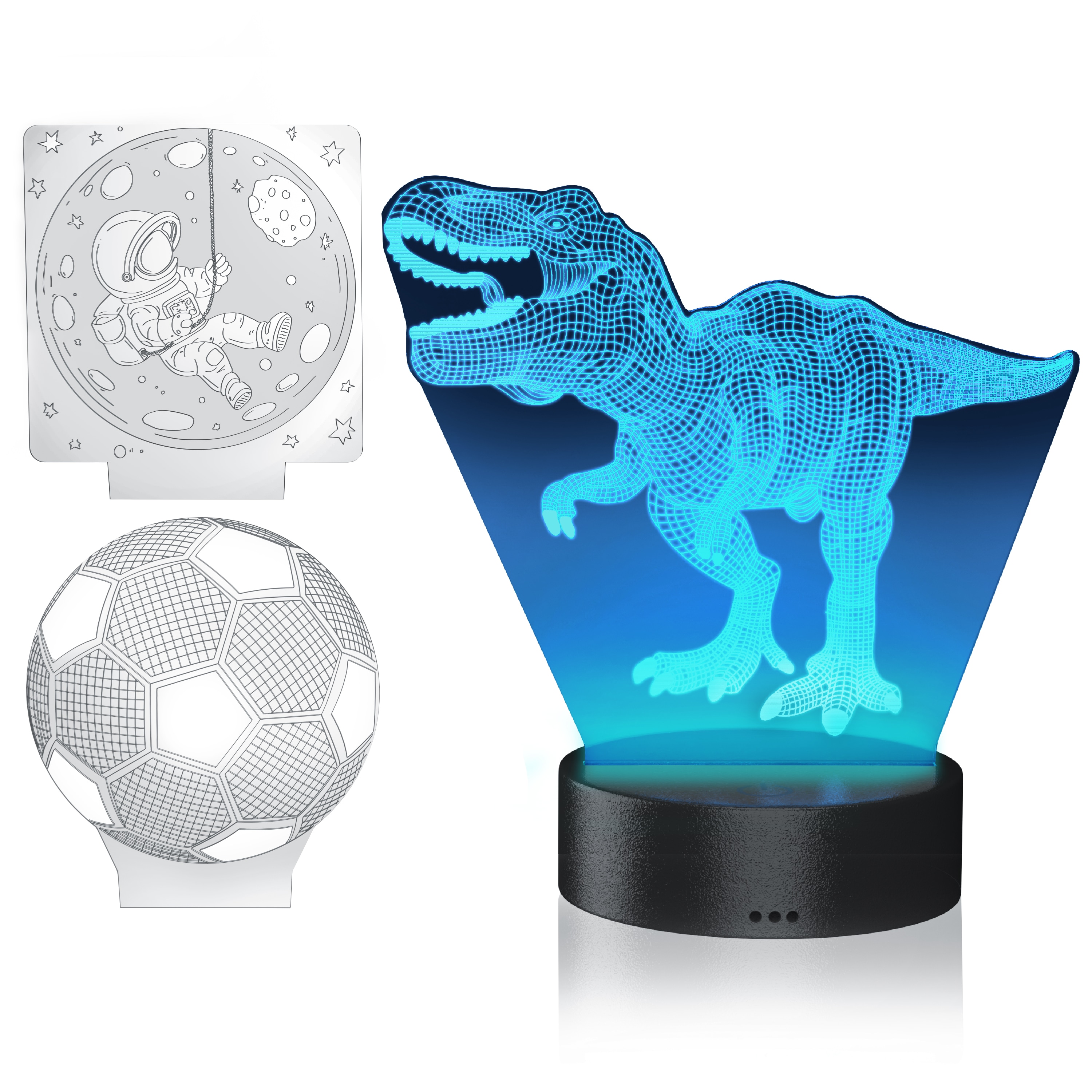 Mybeo LED Nachtlicht 3D Effekt Tischlampe f&uuml;r Kinder, Jungs & M&auml;dchen, Nachtleuchte dimmbar - Bild 1