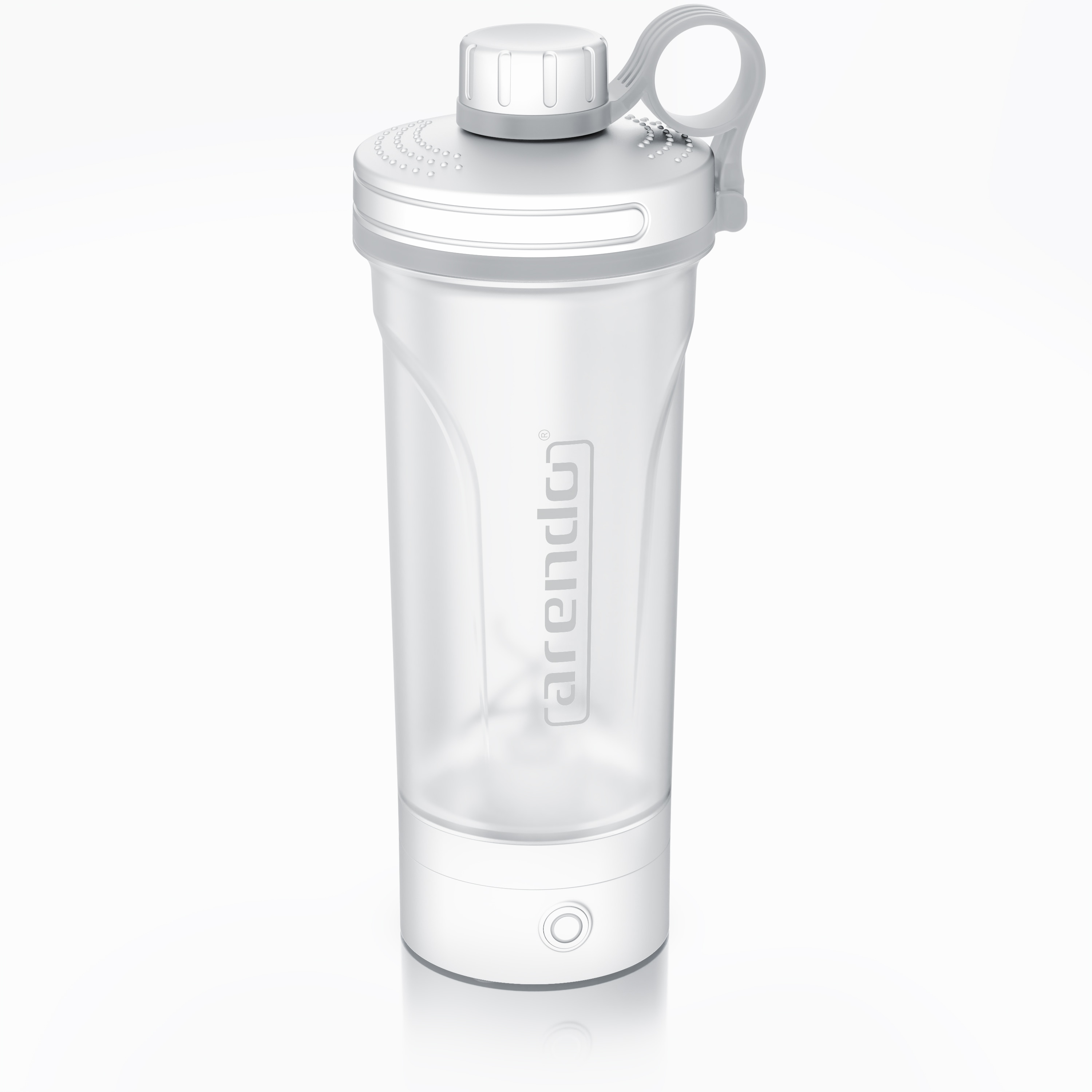 Arendo elektrischer Protein-Shaker, 700 ml, USB-C, 750-mAh-Akku, BPA-freier Mixbecher mit Tragegriff und Schraubdeckel, wei&szlig; - Bild 1