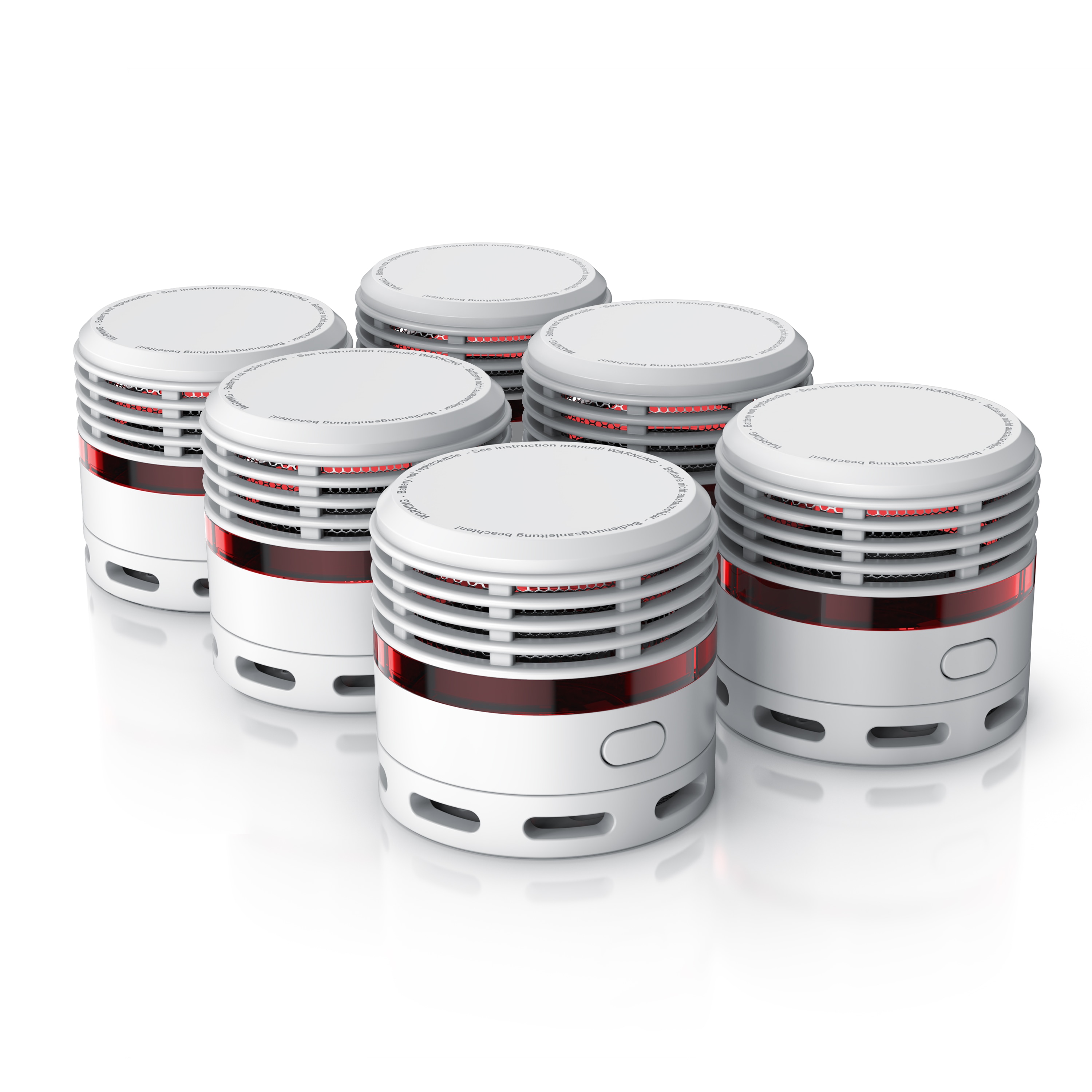 Brandson Rauchmelder (10 Jahre Batterie, Lautst&auml;rke 85 db, LED, Pr&uuml;ftaste, T&Uuml;V Zertifiziert) - Bild 1