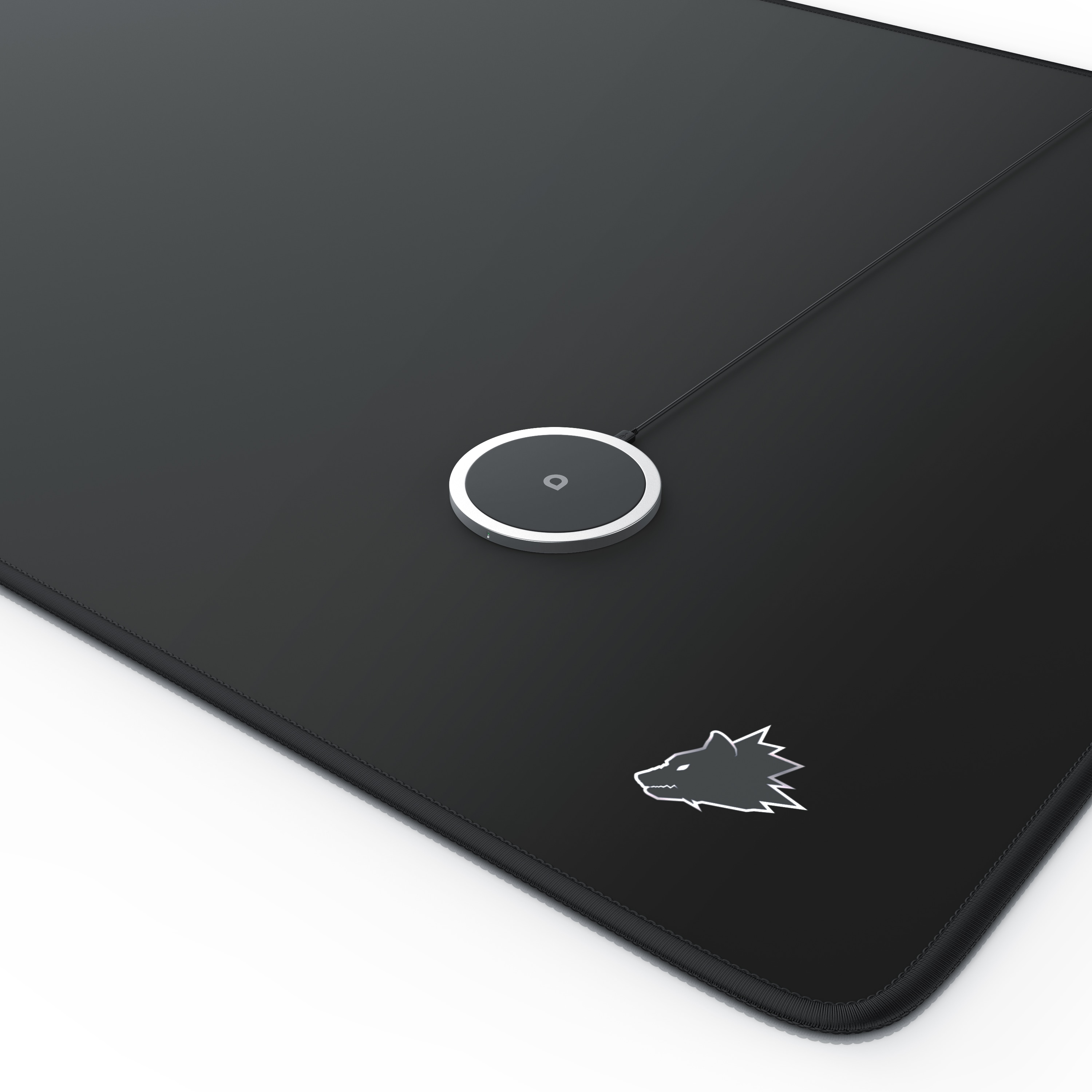 Aplic Qi-Ladeger&auml;t im Set mit Titanwolf XXL-Mauspad, 10 W Fast Wireless Charger, induktive Ladestation, Gaming-Unterlage 900 x 400 mm - Bild 1