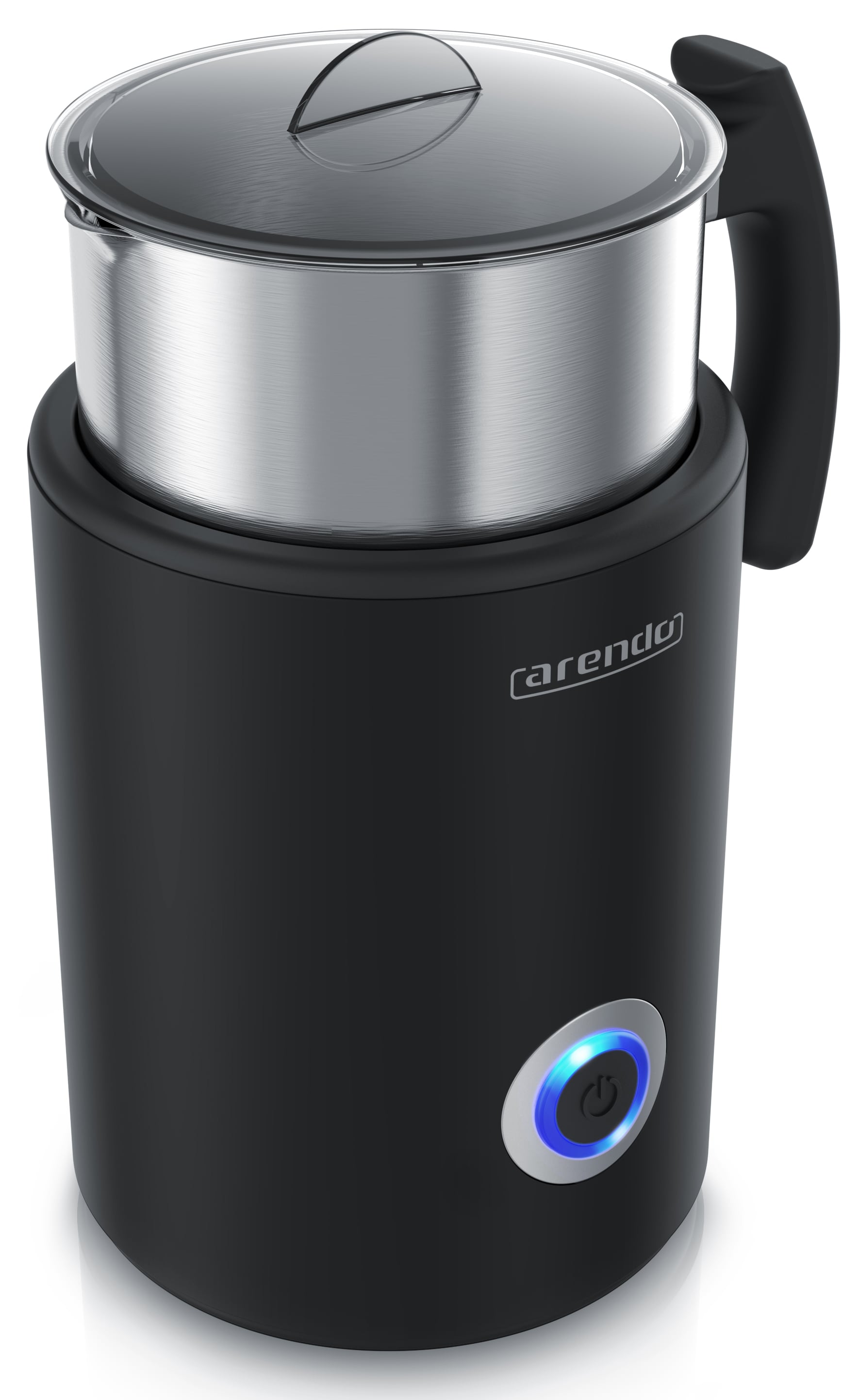 Arendo Induktions-Milchaufsch&auml;umer, 500 W, f&uuml;r warmen und kalten Milchschaum, Edelstahlbeh&auml;lter mit Messskala und Cool-Touch-Griff - Bild 1
