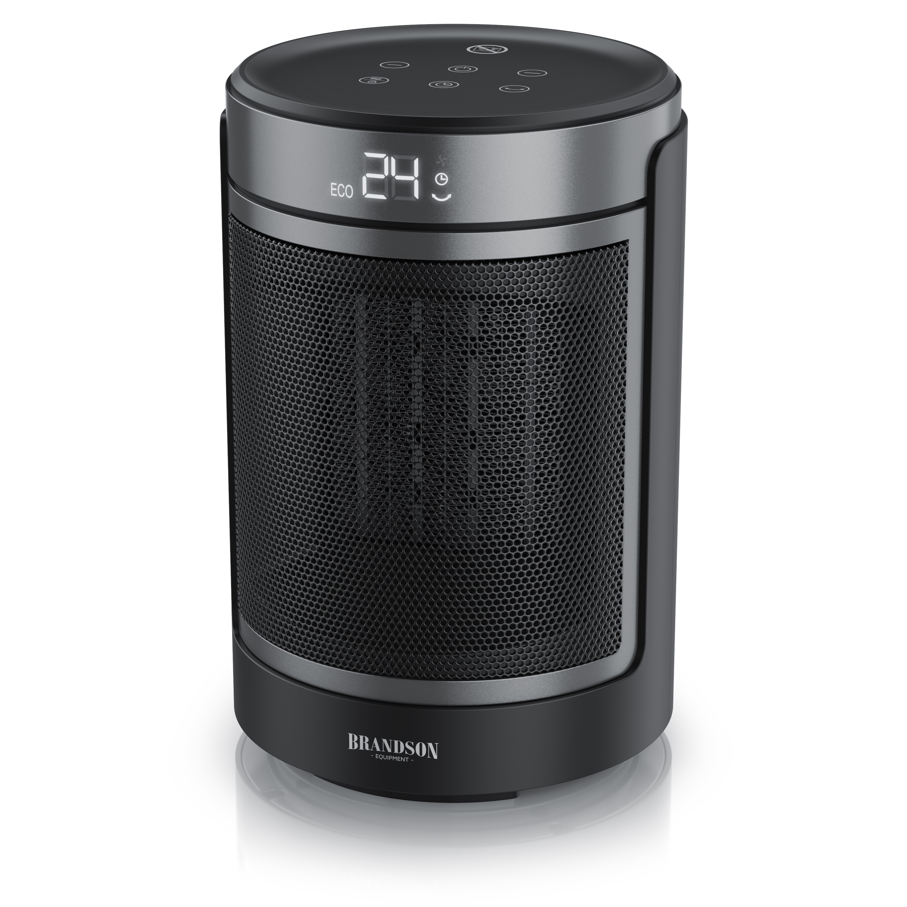 Brandson Keramikheizl&uuml;fter 1500 W, Fernbedienung, ECO-Modus, Thermostat, Oszillation sowie &Uuml;berhitzungs- und Umkippschutz, Cool Grey - Bild 1