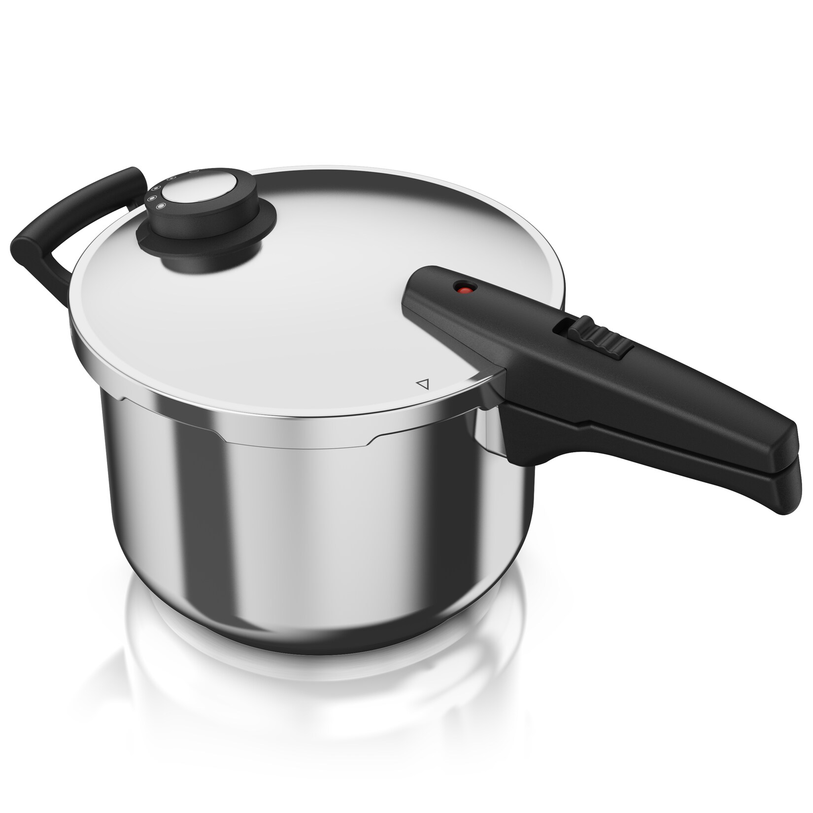 Arendo Schnellkochtopf Edelstahl Dampfkochtopf 6 Liter mit Sicherheitssystem, 5 Kochvarianten, Edelstahl (1-tlg), Dampfgaren, Einkochen, …