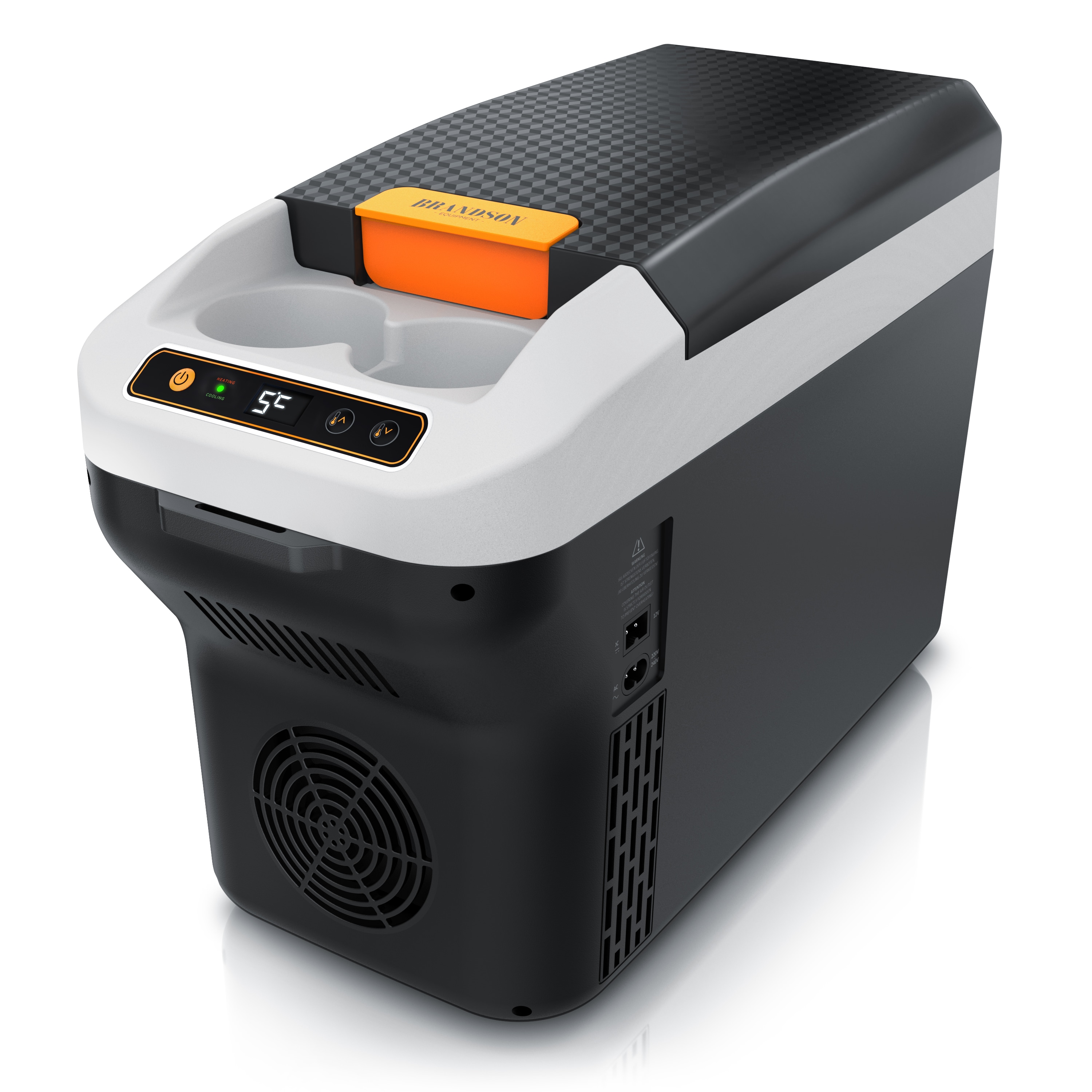 Brandson Elektrische K&uuml;hlbox elektrisch, 10L - k&uuml;hlt & w&auml;rmt, 230 V Netzspannung & 12 V KFZ Auto, 10 l, Heizen max. 65&deg;C, K&uuml;hlen 20&deg;C unter Umgebungstemperatur - Bild 1