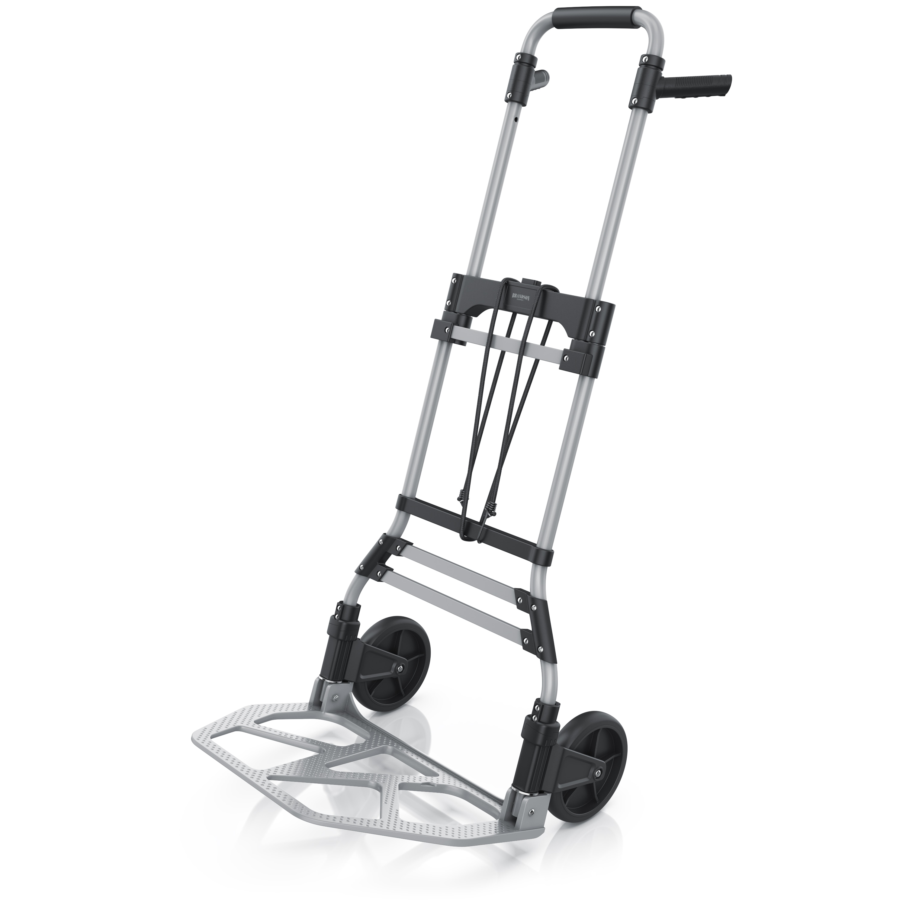 Brandson Sackkarre Transportkarre klappbar mit 150 kg Last Vollgummireifen & Expanderseil, (1-St), Aluminium, Anti-Rutsch-Kerben - Bild 1