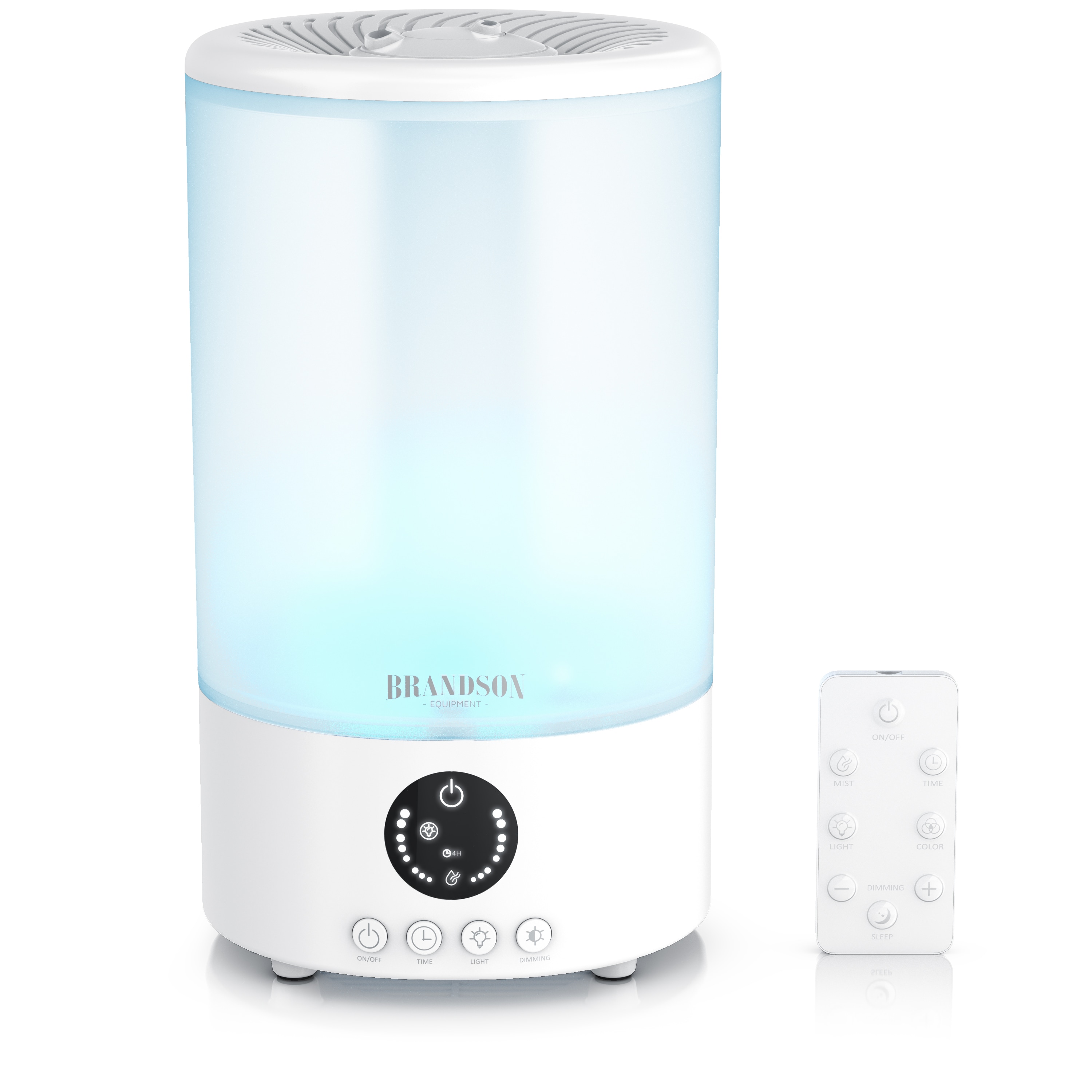 Brandson Luftbefeuchter, 2 l Wassertank, Fernbedienung, 3 Nebelstufen, Timer 1&ndash;8 h, leise 35 dBA, Sleep Modus - Bild 1
