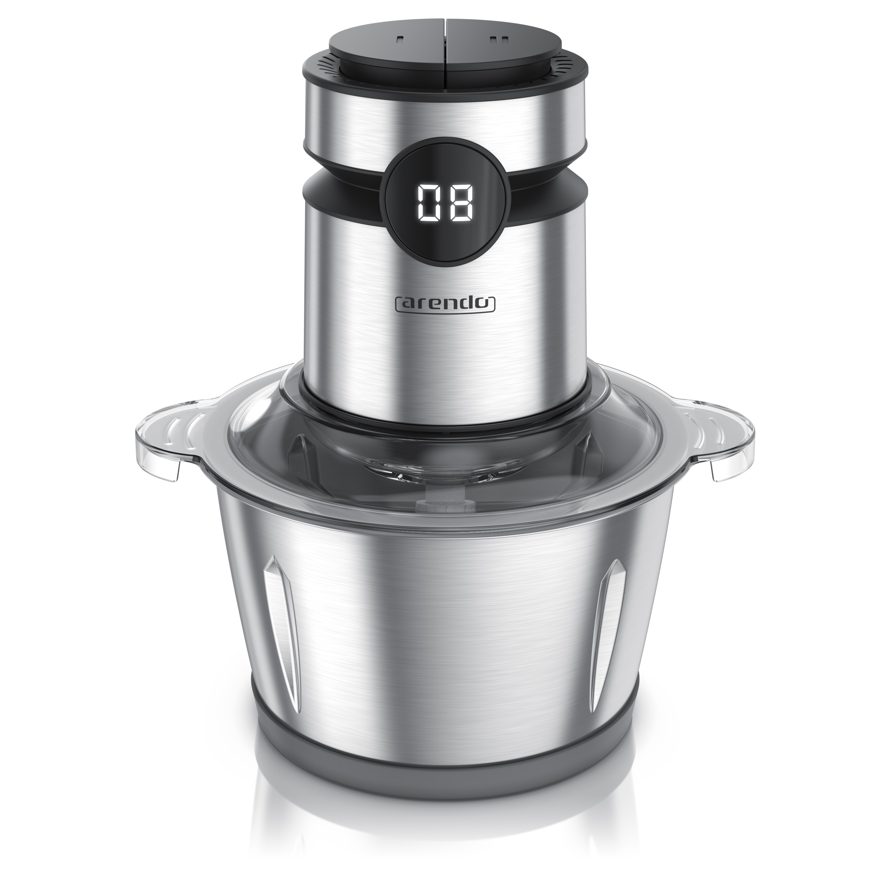 Arendo Zerkleinerer Elektrischer Multizerkleinerer für Fleisch Nüsse Obst Gemüse u.v.m., 500 W, Universalzerkleinerer 2L Edelstahlbehälter, Display online kaufen bei Netto