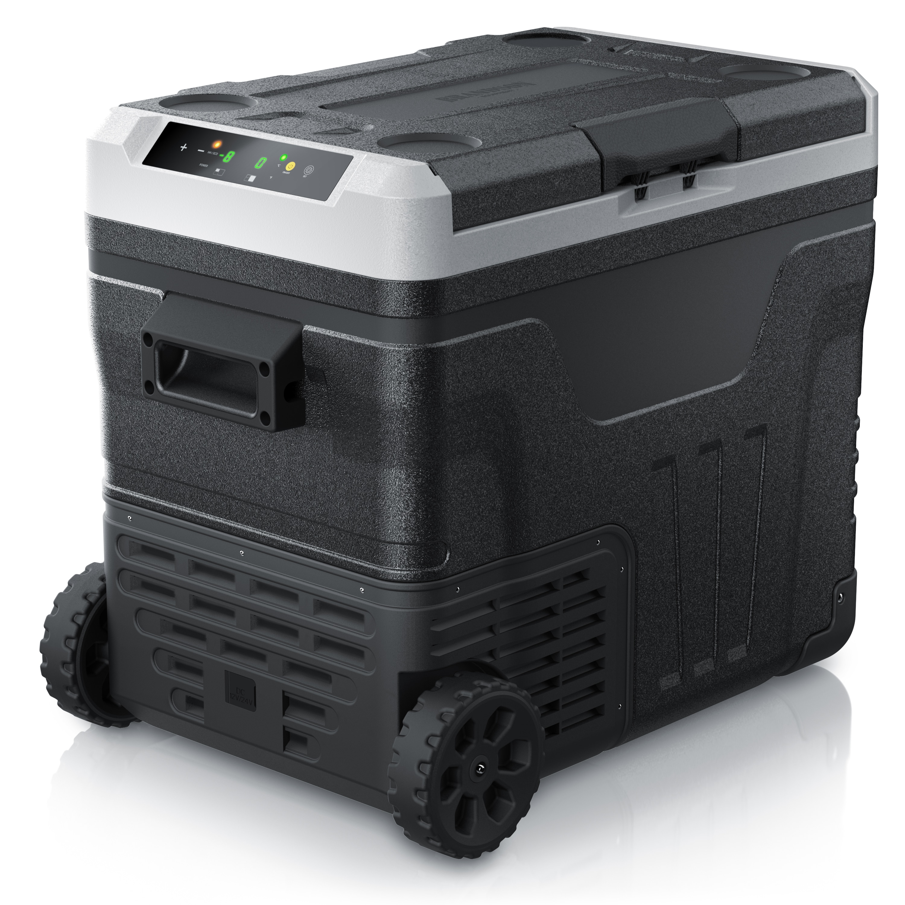Brandson Elektrische K&uuml;hlbox Kompressor K&uuml;hlbox, bis &ndash; 20&deg;C, ECO Modus, 46 L, f&uuml;r Auto & Haus, 46 l, 2-Zonen, -20&deg;C Tiefk&uuml;hlung, ECO, Trolley, Batteriew&auml;chter, LED-Display - Bild 1