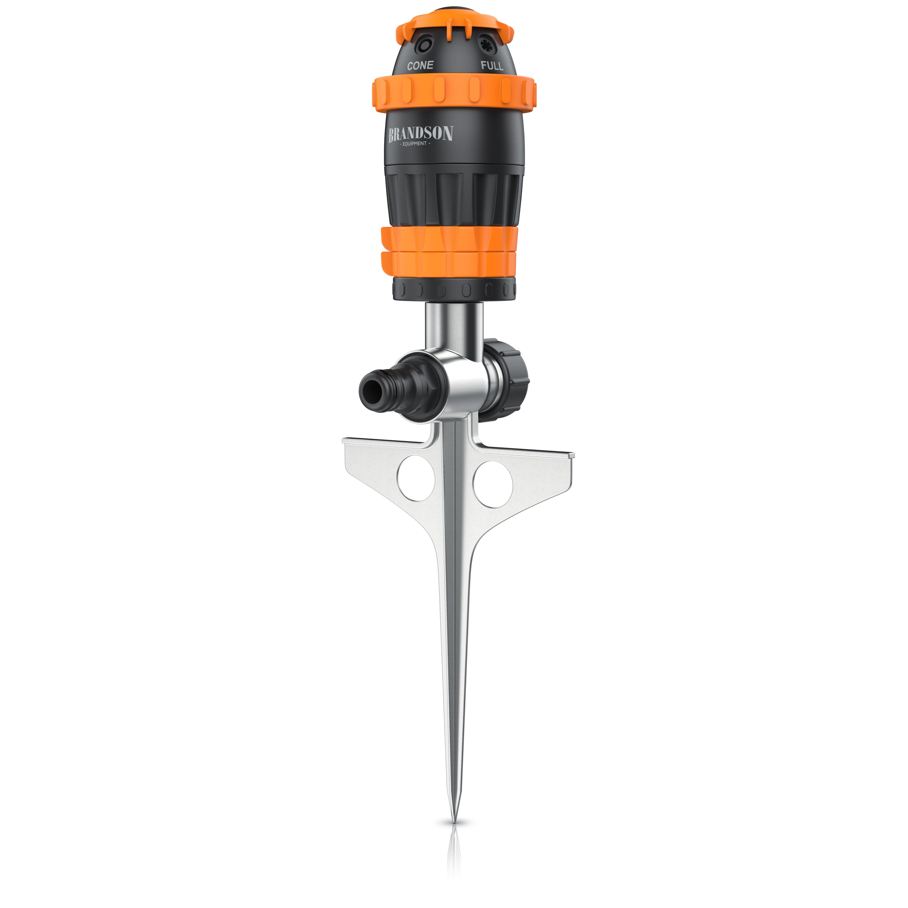 Brandson Rasensprinkler mit Edelstahl-Erdspie&szlig;, 360&deg;-Fl&auml;chenregner, 5 Spr&uuml;hmuster, bis 150 m&sup2;, Spr&uuml;hweite und Spr&uuml;hbreite einstellbar - Bild 1