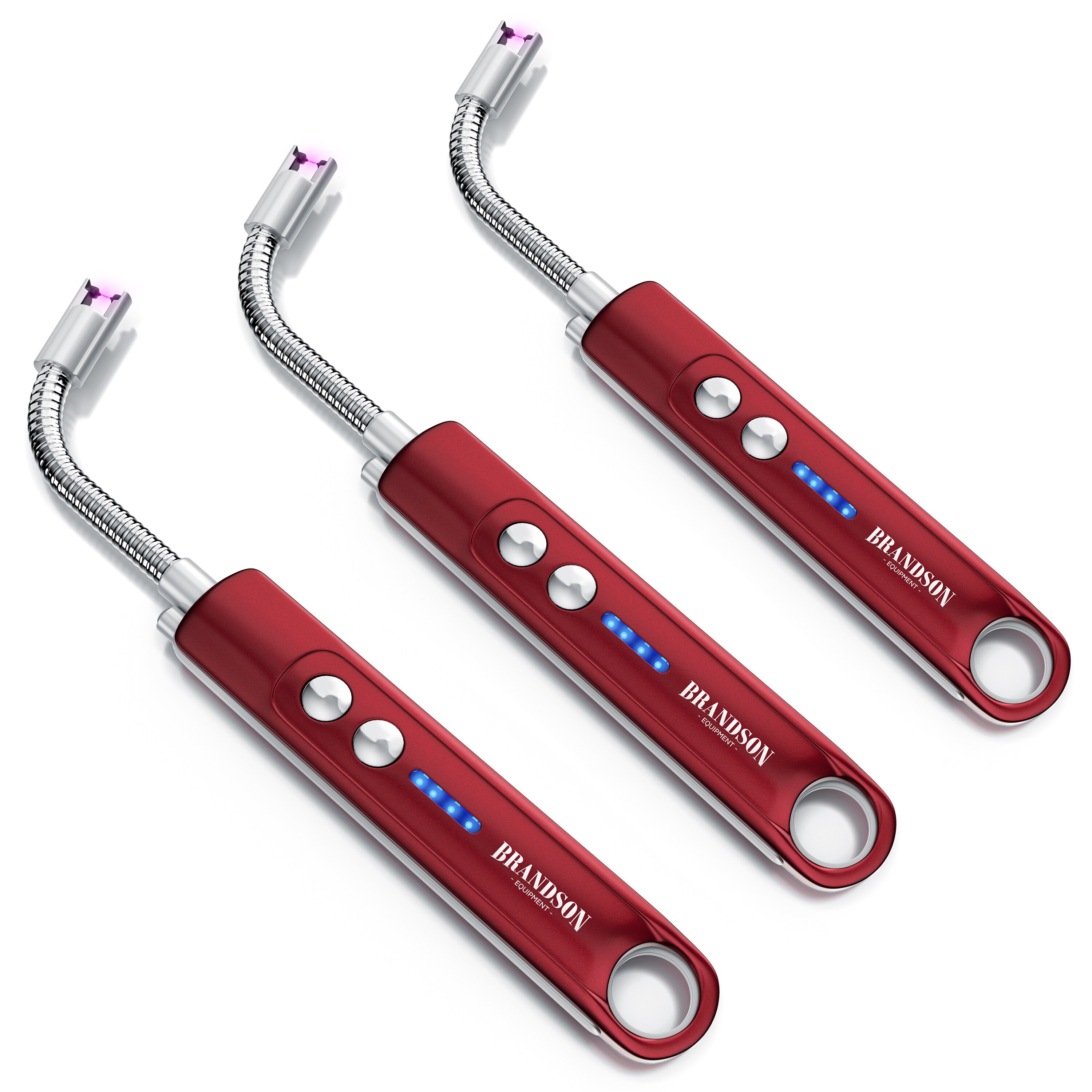 Brandson, elektrisch, Lichtbogen Stabfeuerzeug USB aufladbar, rot - Bild 1
