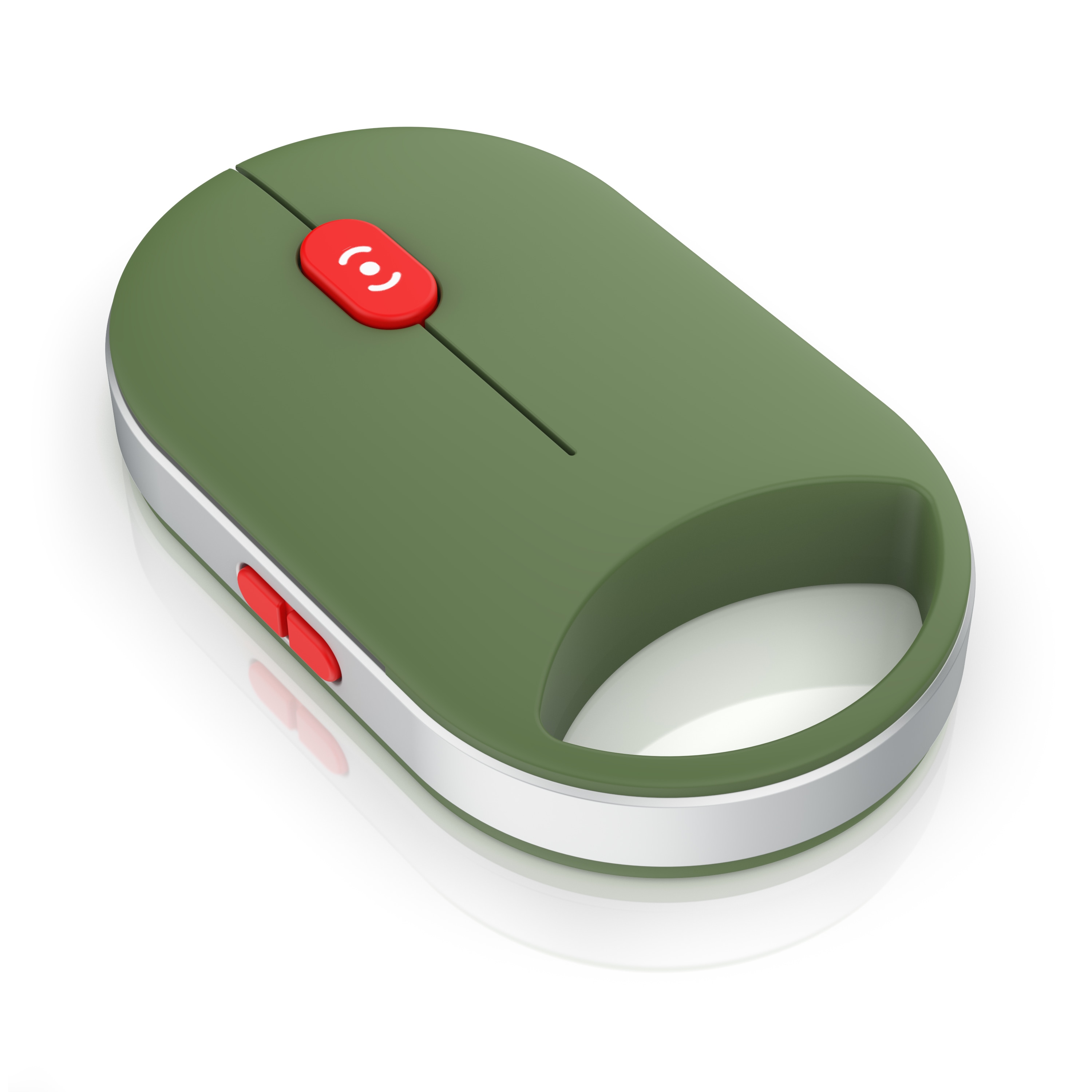CSL Maus, kabellos Bluetooth & 2,4GHz f&uuml;r Rechtsh&auml;nder & Linksh&auml;nder, 2 Ger&auml;te, gr&uuml;n - Bild 1