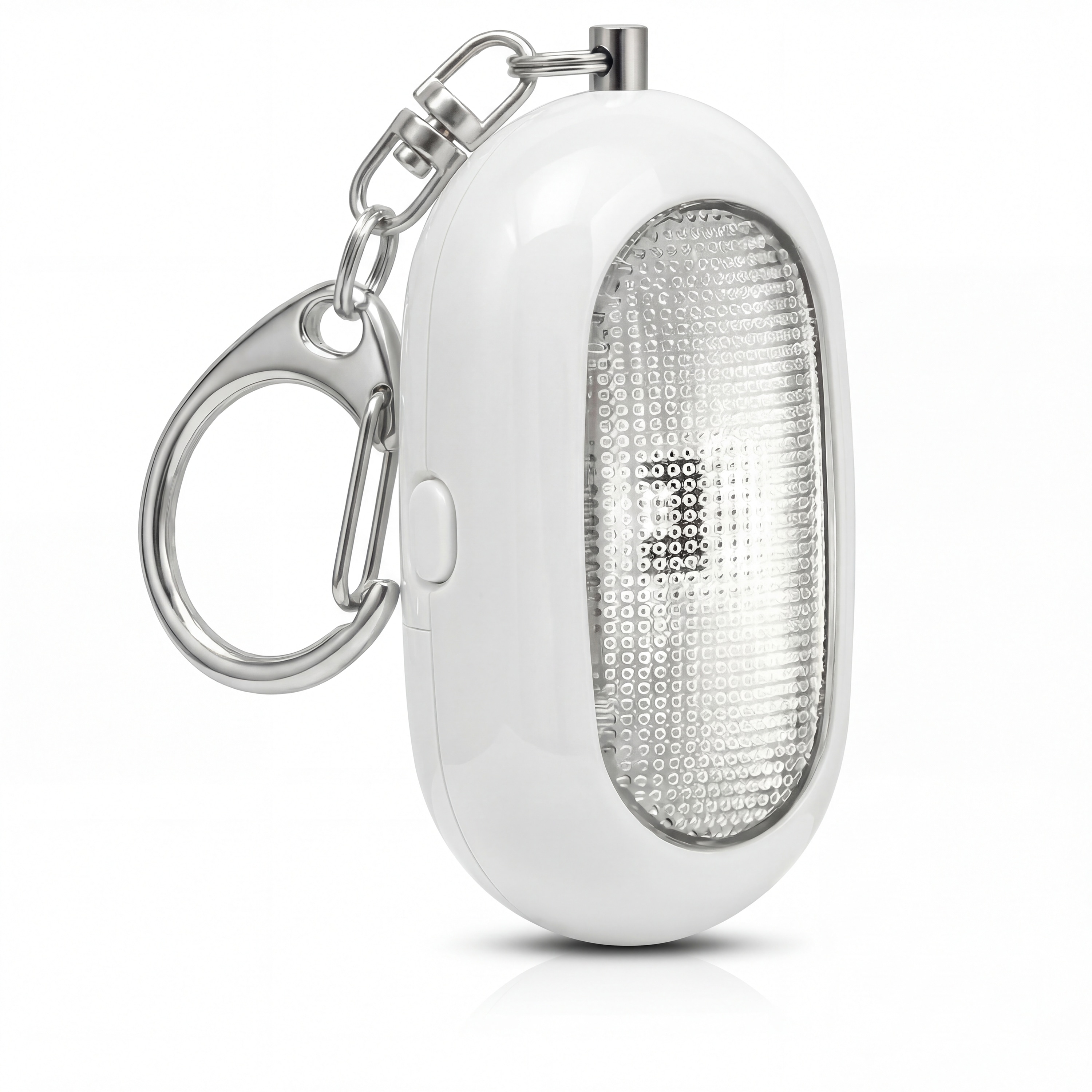 BEARWARE &Uuml;berfallmelder, Pers&ouml;nlicher Alarm, Personenalarm, Schl&uuml;sselanh&auml;nger 125 dB, LED Licht, wei&szlig; - Bild 1