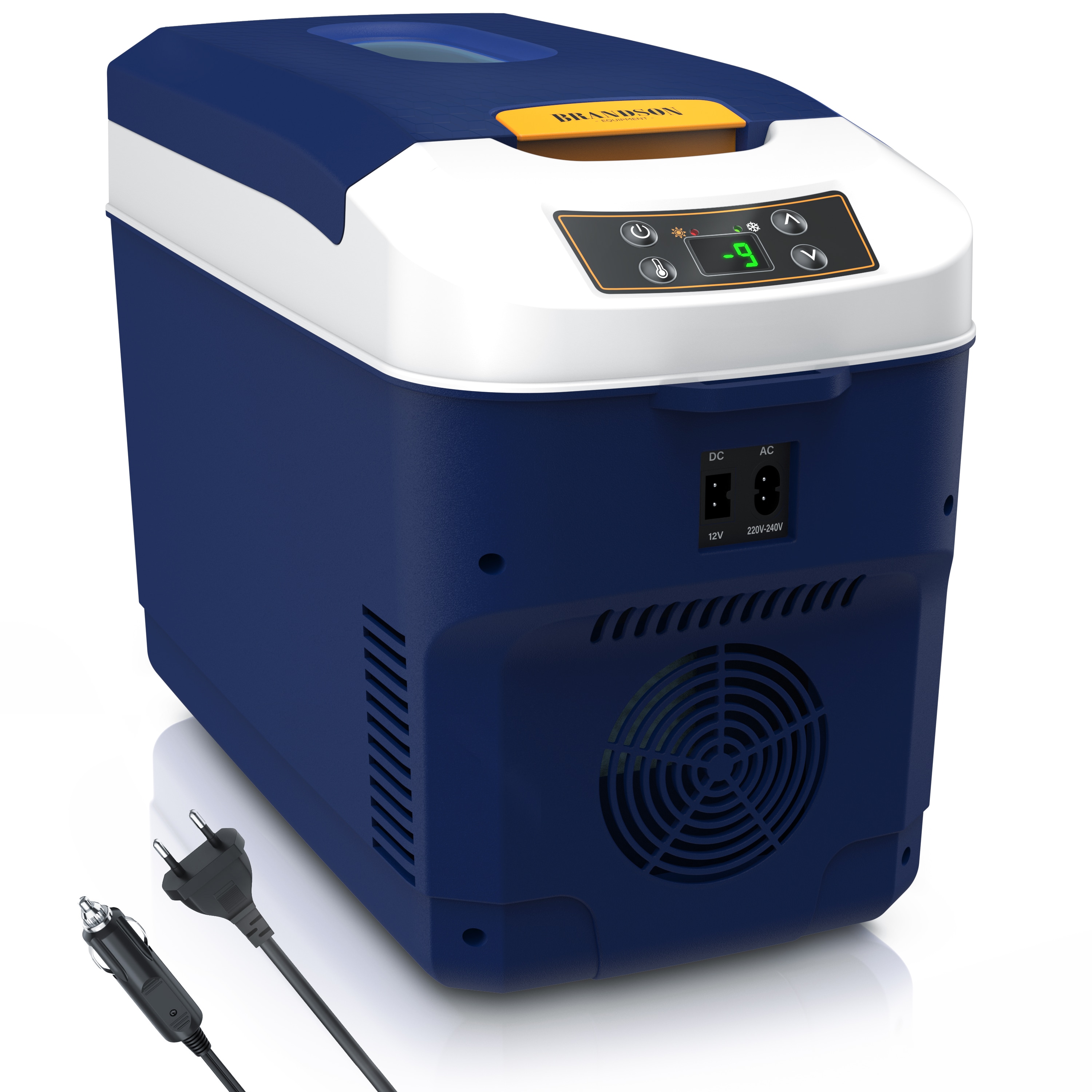 Brandson Elektrische K&uuml;hlbox, 10 L, Sichtfensterdeckel, K&uuml;hlt & h&auml;lt Warm, von bis zu -10 bis +65&deg;C, blau - Bild 1
