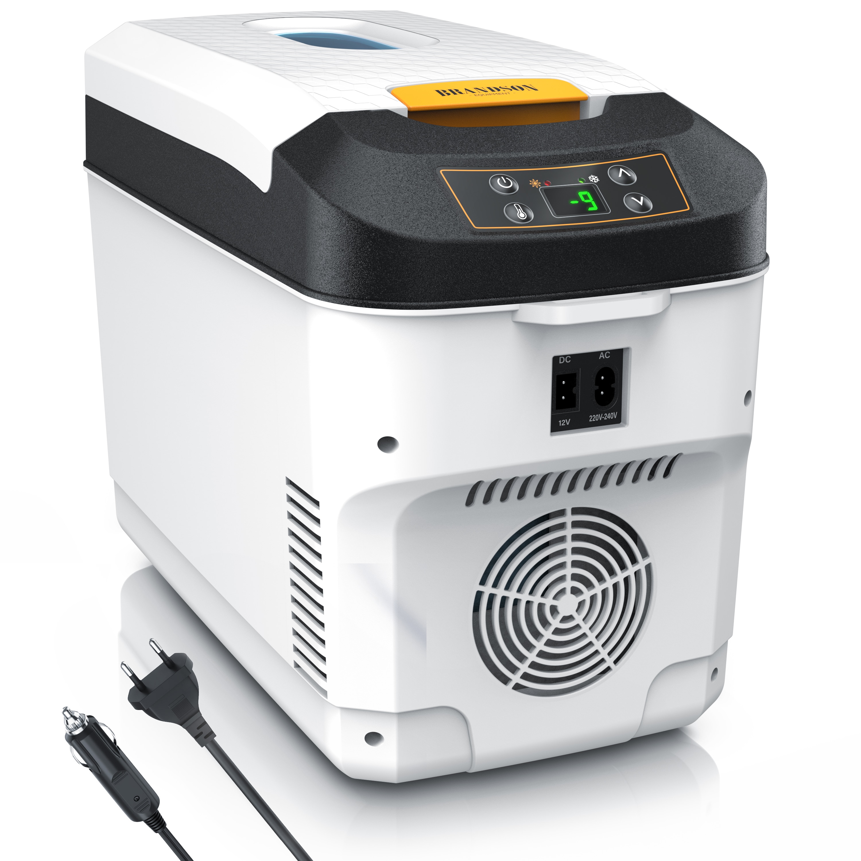 Brandson Elektrische K&uuml;hlbox, 10 L, Sichtfensterdeckel, K&uuml;hlt & h&auml;lt Warm, von bis zu -10 bis +65&deg;C, wei&szlig; - Bild 1