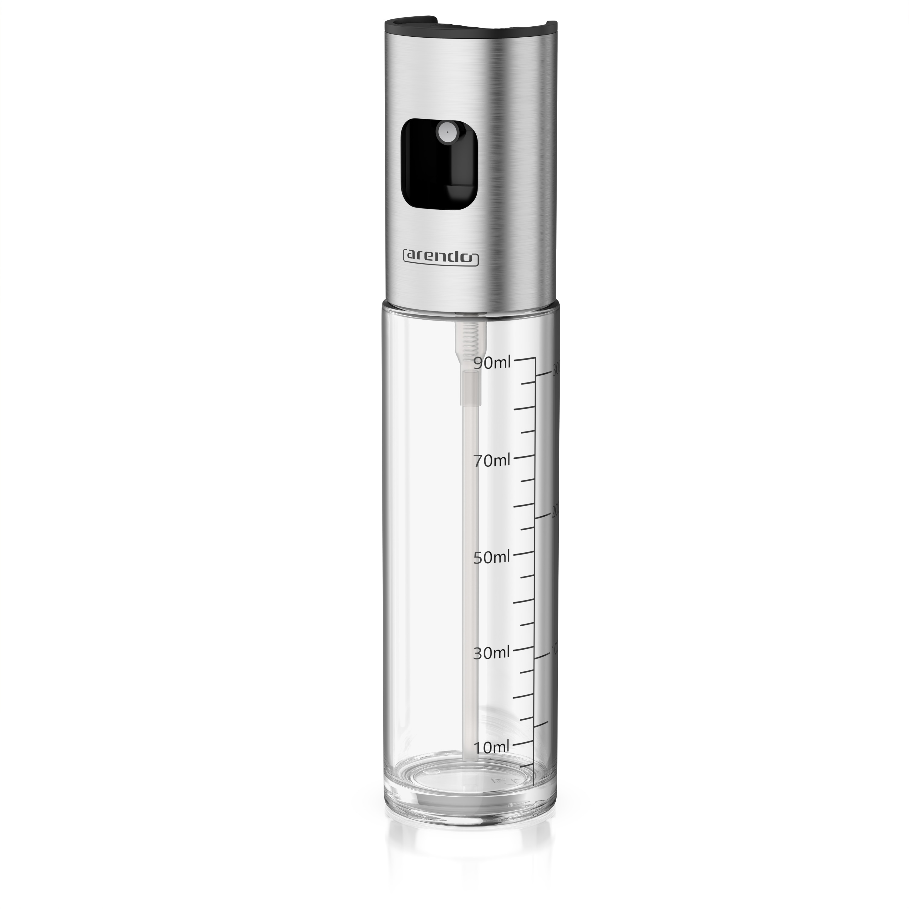 Arendo &Ouml;lspender, &Ouml;lspr&uuml;her aus Glas, Skala 90 ml, rutschfester Spr&uuml;hknopf, Glasflasche, transparent - Bild 1