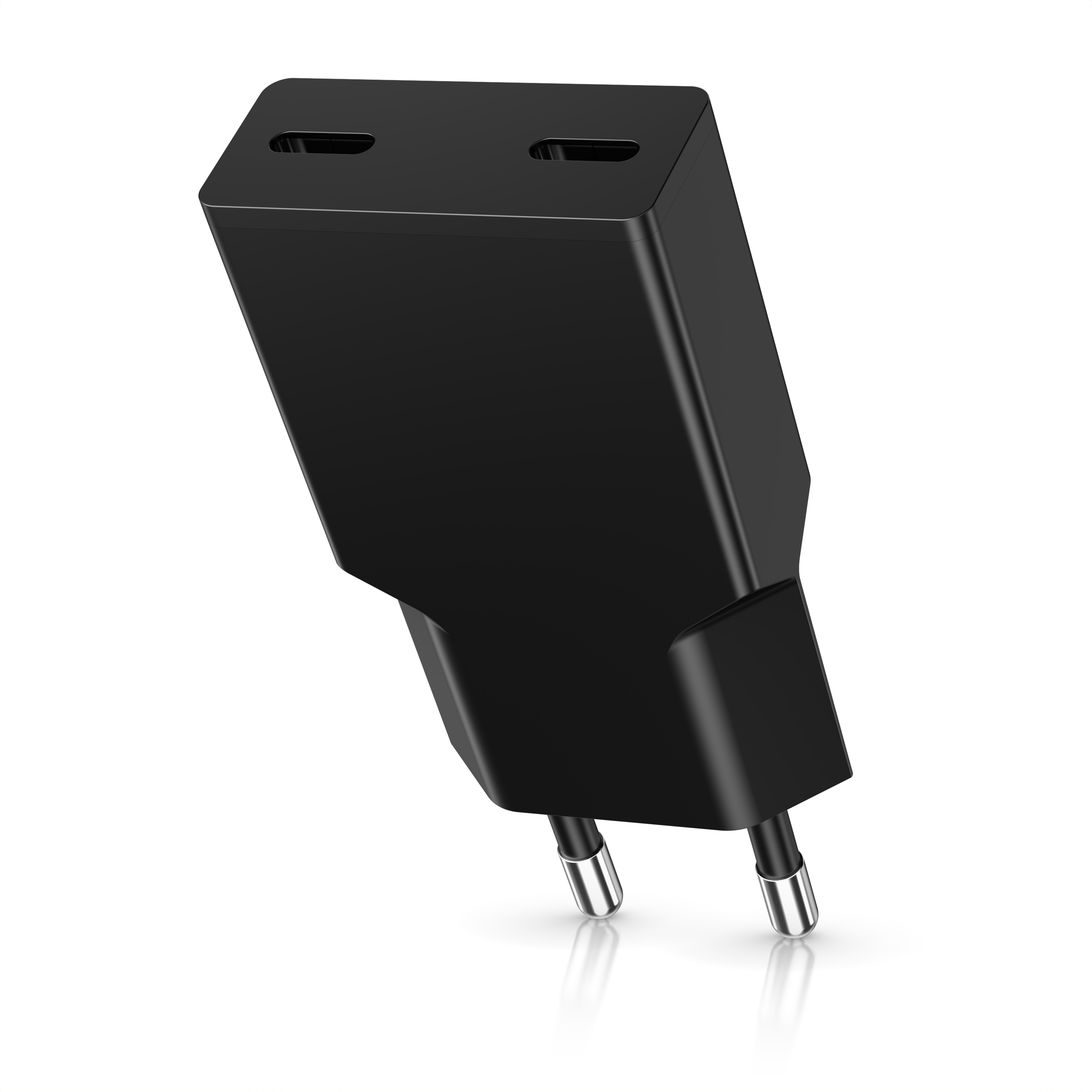 CSL USB-Ladeger&auml;t, Schnellladeger&auml;t 30 W, 2x USB-C, PD 3.0 & Quick Charge 3.0, schwarz - Bild 1