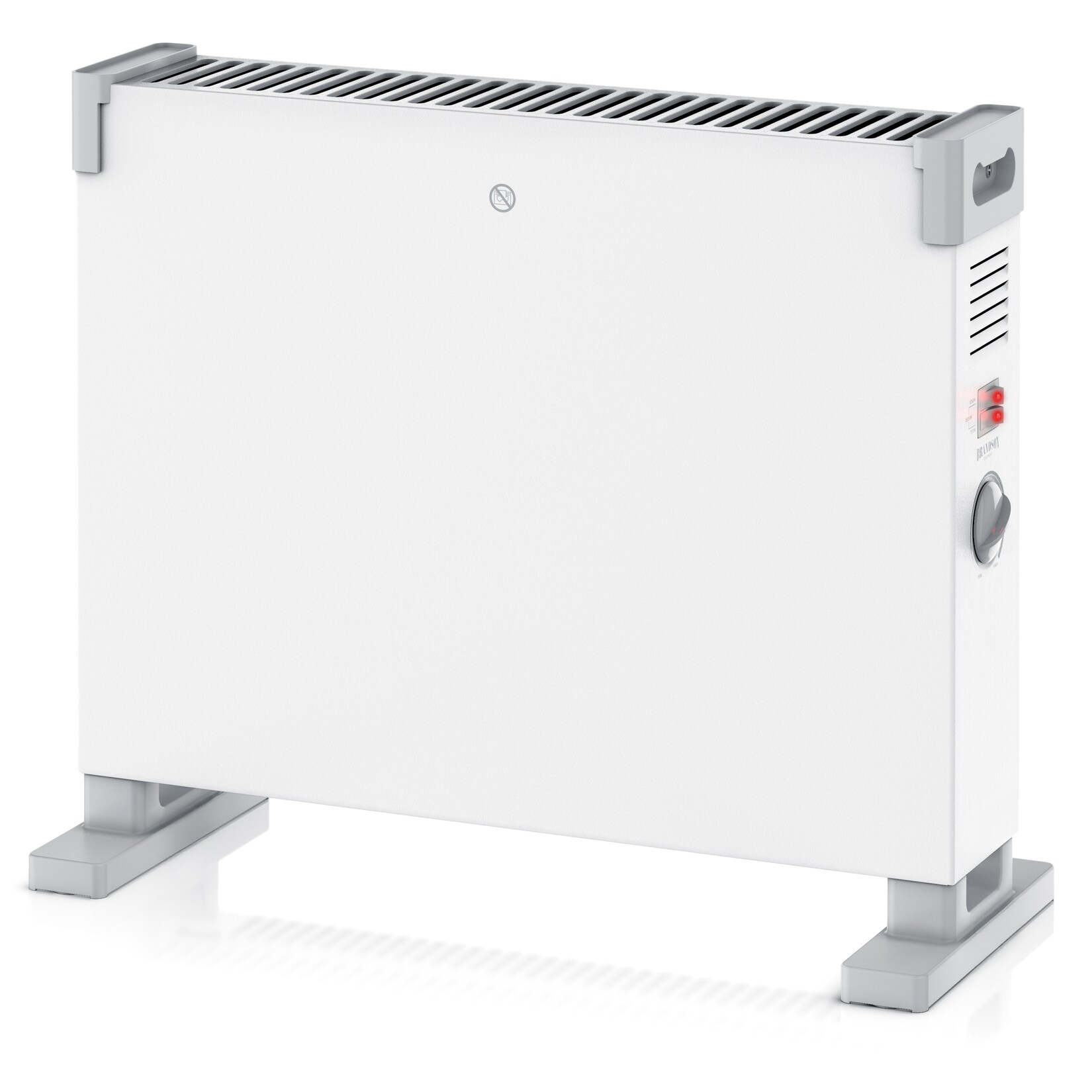 Brandson Elektro-Heizkörper, Konvektor-Heizung 2000 W, 3 Heizstufen, Thermostat, Elektroheizung, weiß